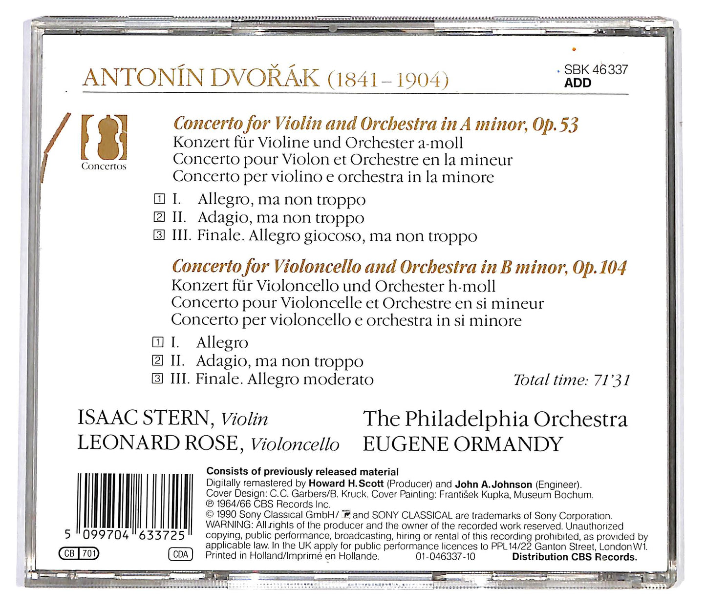 EBOND Dvořak - Violin Concerto - Cello Concerto CD CD099963