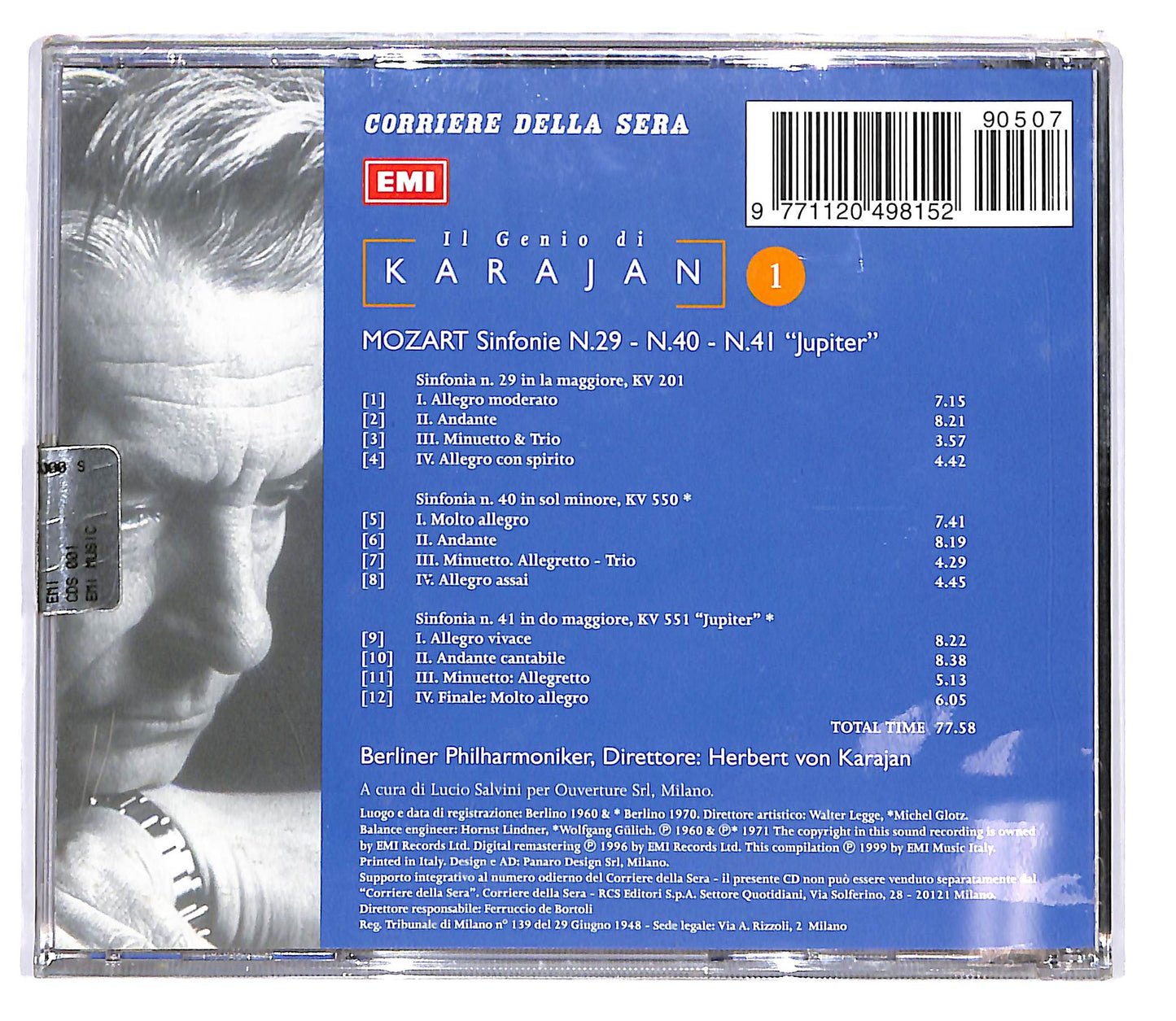 EBOND Il Genio Di Karajan 1 - Mozart Sinfonie N.29 N.40 N.41 Jupiter CD CD100406