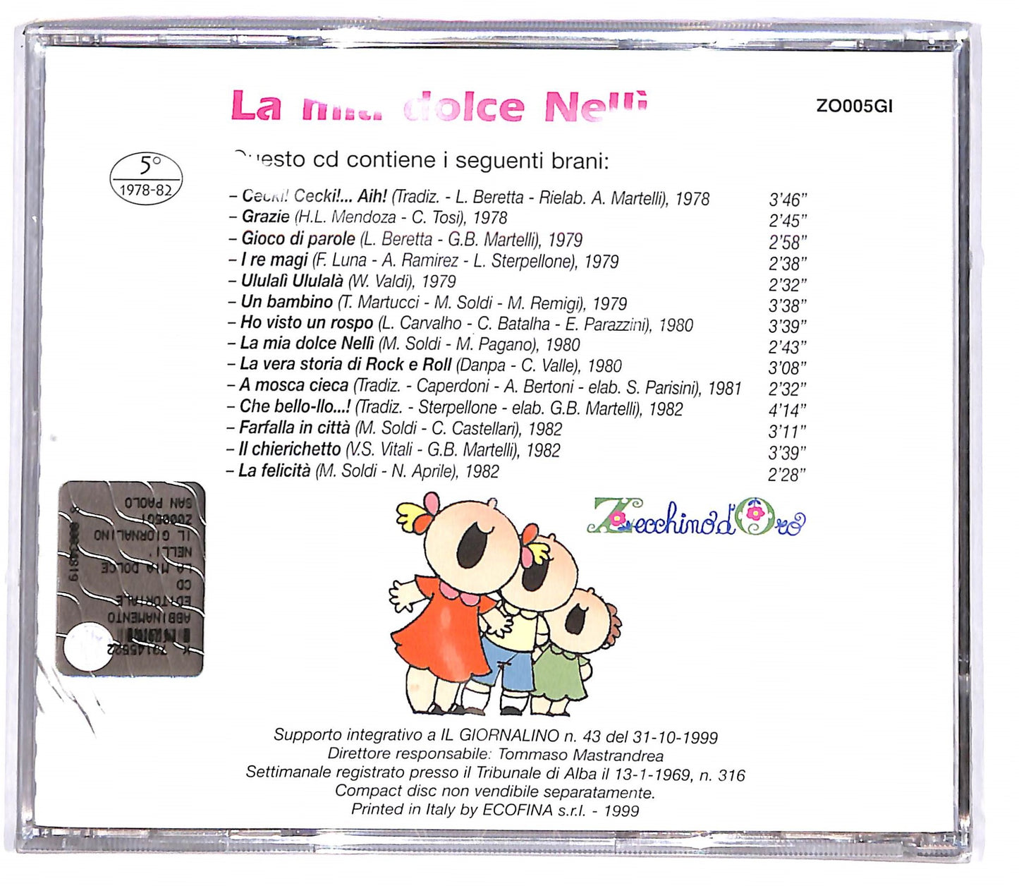 EBOND Various - La Mia Dolce Nelli - Zecchino d'oro EDITORIALE CD CD100407