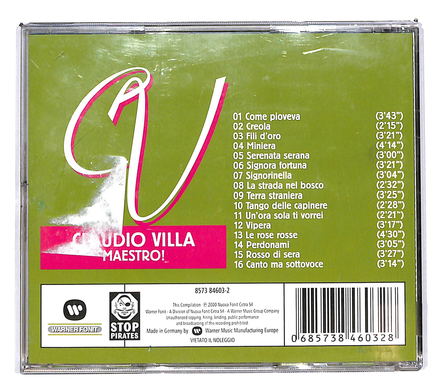 EBOND Claudio Villa - Maestro! CD CD100413