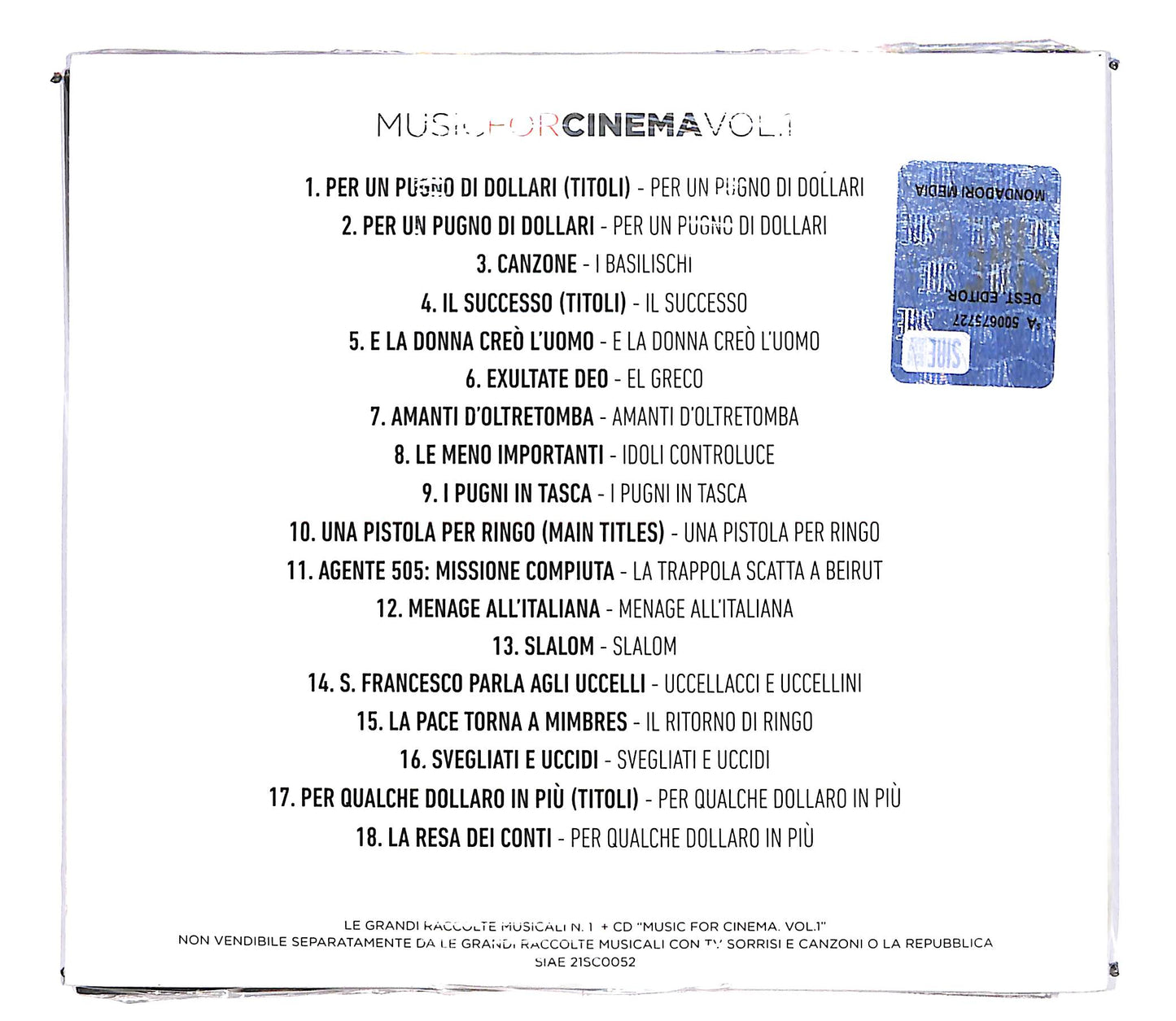 EBOND Ennio Morricone - Music For Cinema Vol.1 DIGIPACK CD CD100428
