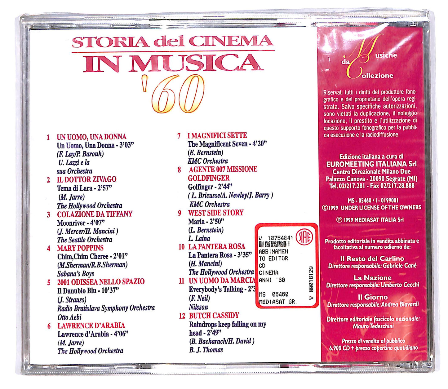EBOND Various - Storia Del Cinema in Musica '60 EDITORIALE CD CD100435