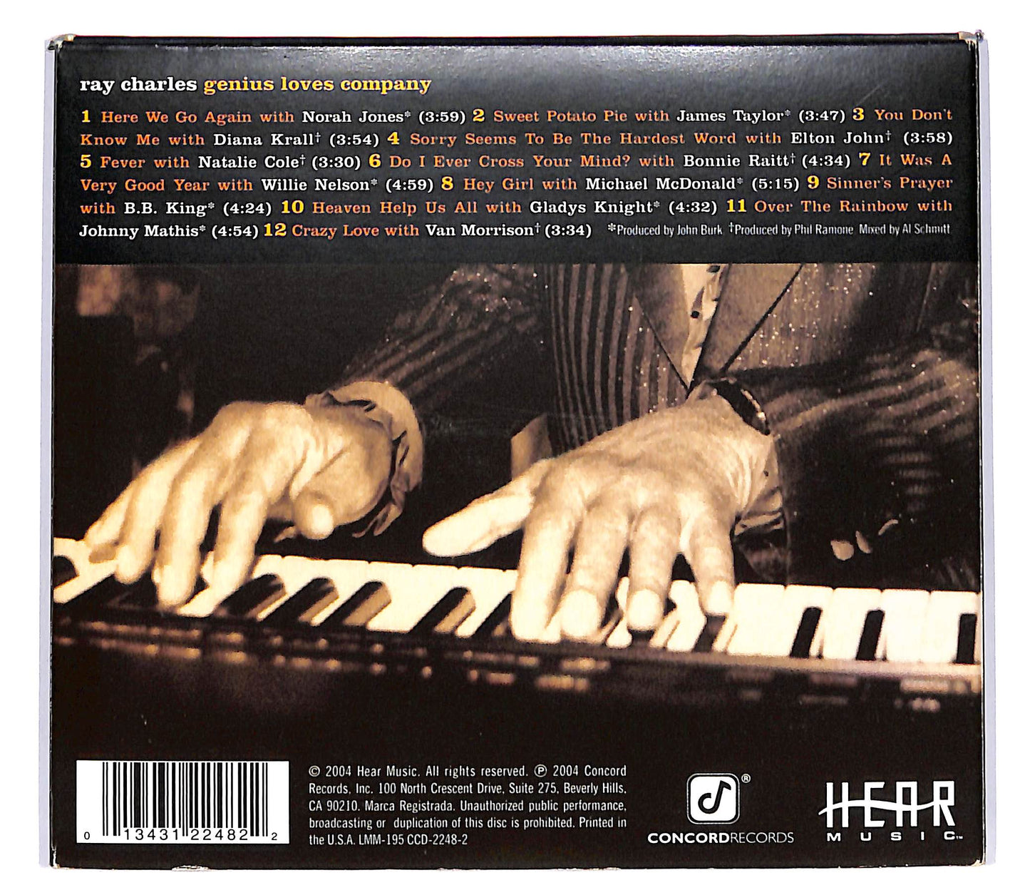 EBOND Ray Charles - Genius Loves Company DIGIPACK CD CD100446