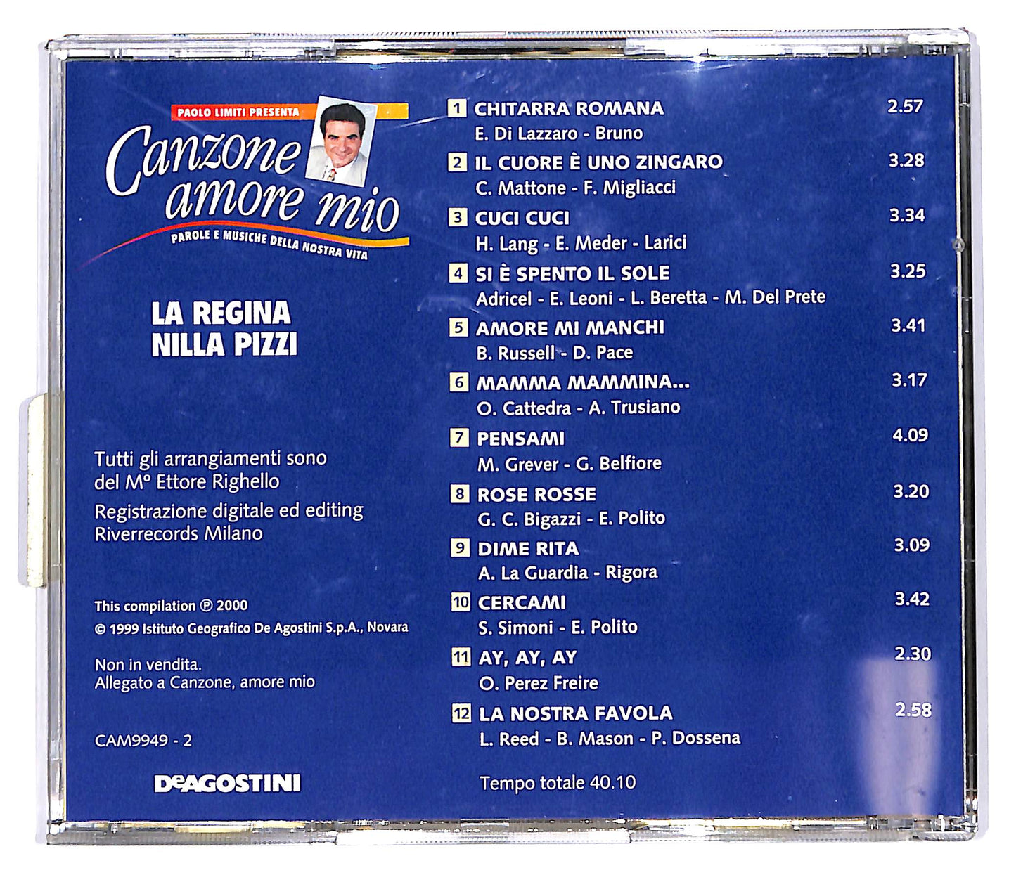 EBOND Nilla Pizzi - La Regina Nilla Pizzi - Canzone amore mio EDITORIALE CD CD100447