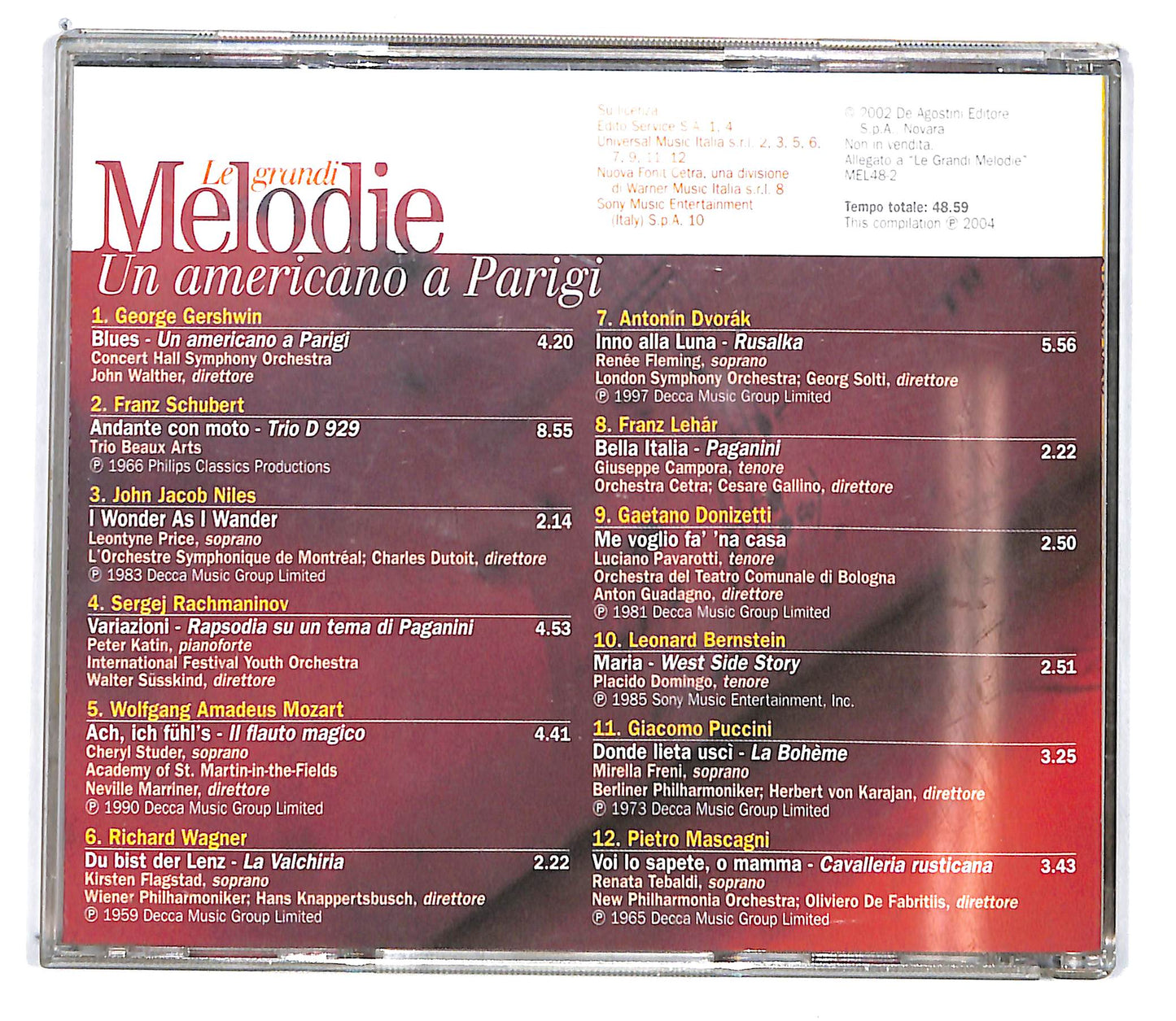 EBOND Various - Un americano a Parigi - le grandi melodie EDITORIALE CD CD101017