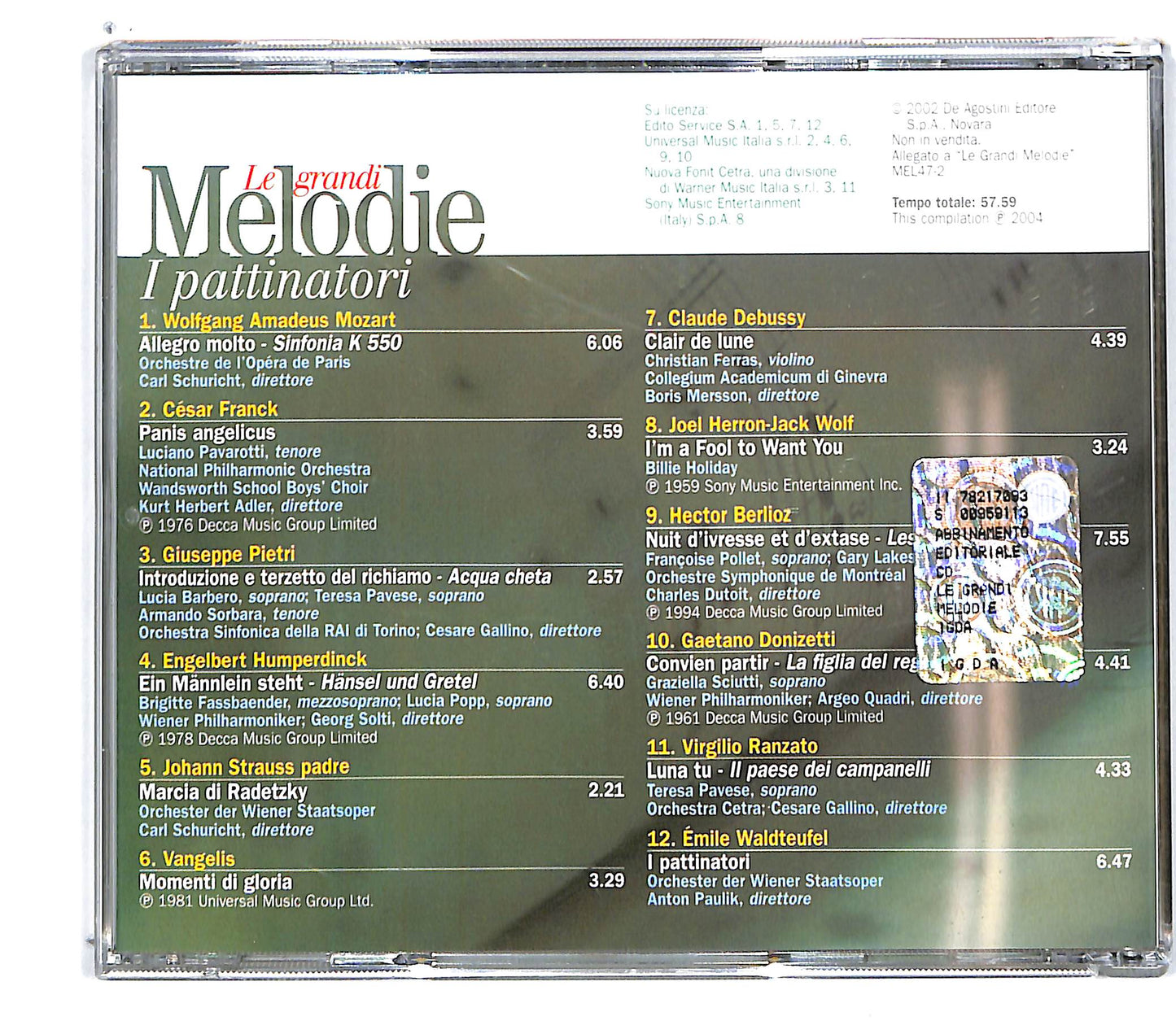 EBOND Various - I Pattinatori - Le Grandi Melodie EDITORIALE CD CD101028