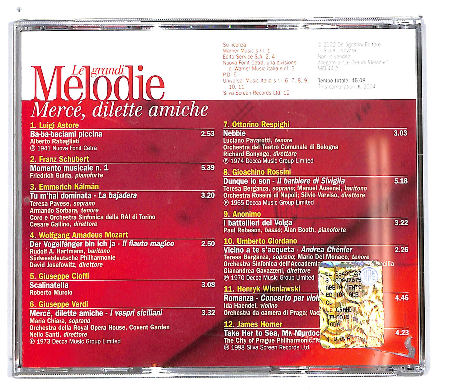 EBOND Various - Merce dilette amiche - Le Grandi Melodie EDITORIALE CD CD101038