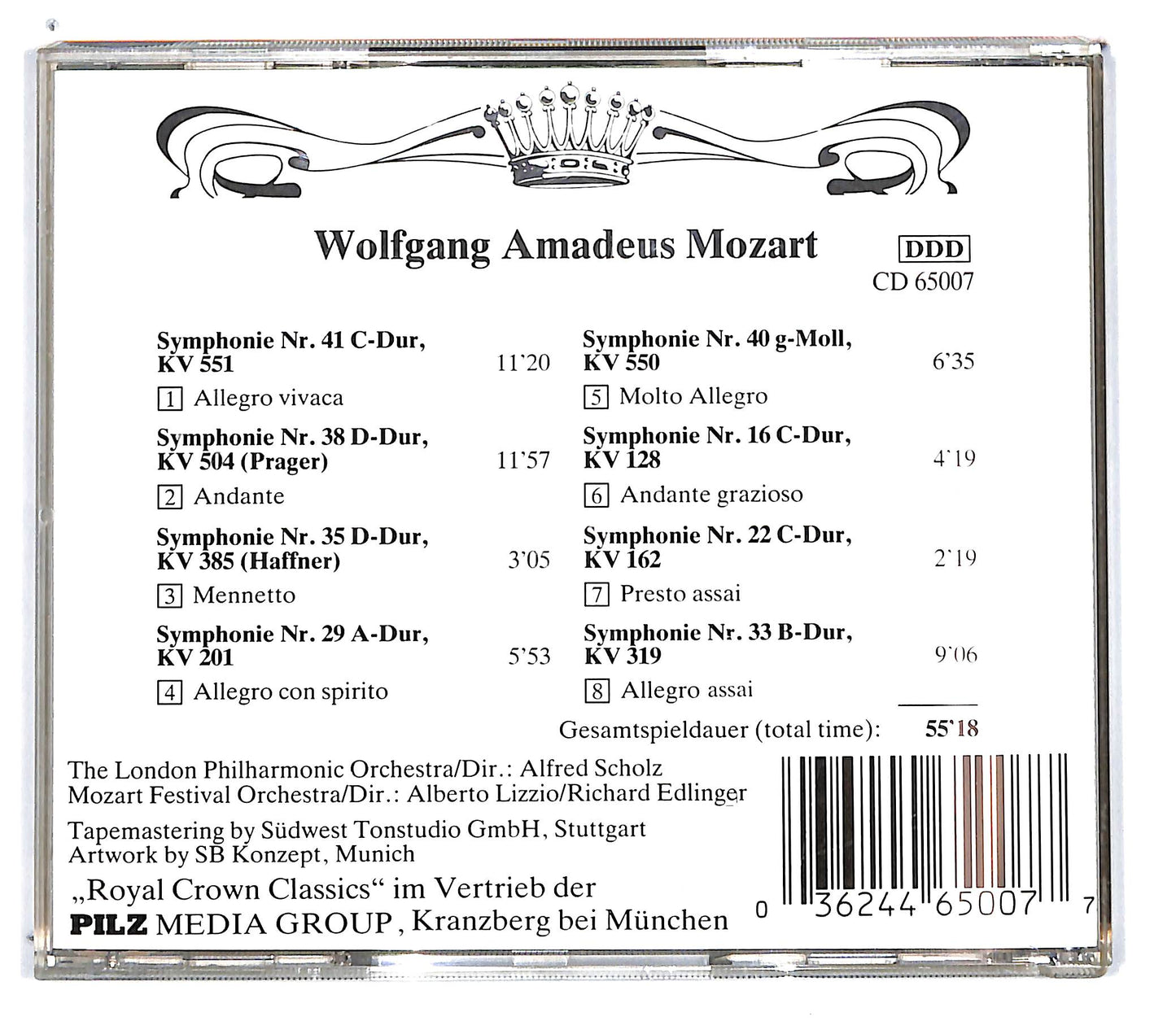 EBOND Wolfgang Amadeus Mozart CD CD101039