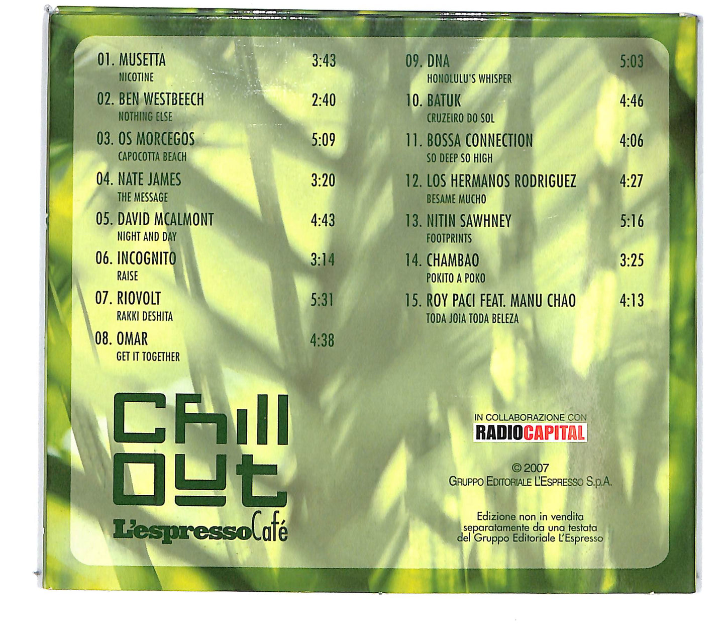 EBOND Various - Green Chill Out l'espresso cafe EDITORIALE DIGIPACK CD CD101054