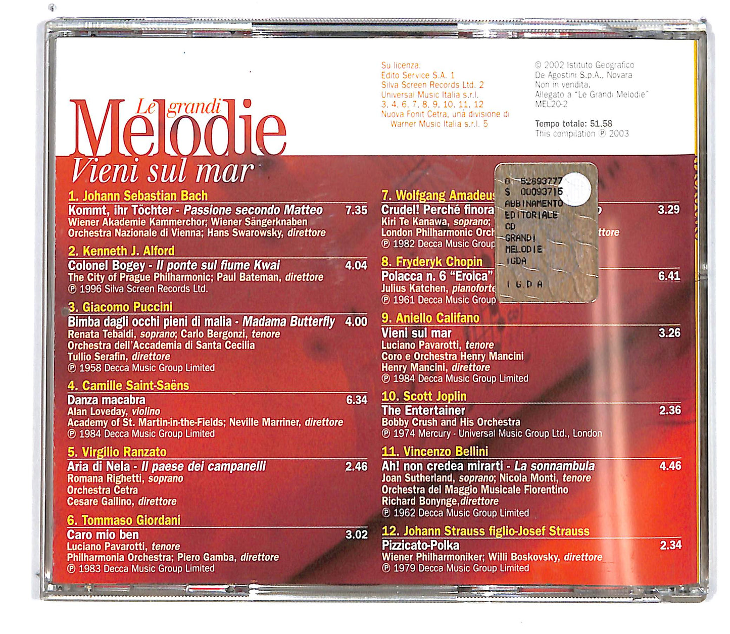 EBOND Various - vieni sul mar - Le Grandi Melodie EDITORIALE CD CD101105