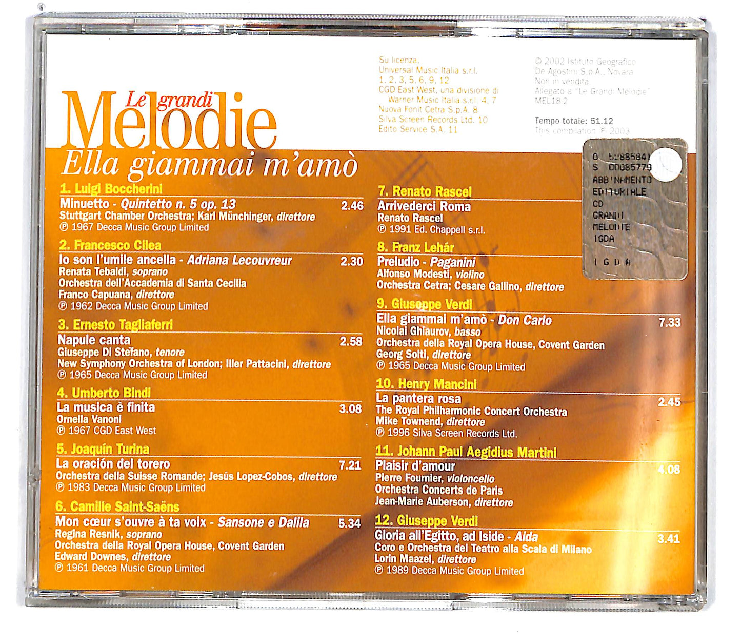 EBOND Various - Ella giamma m'amo - Le Grandi Melodie EDITORIALE CD CD101106