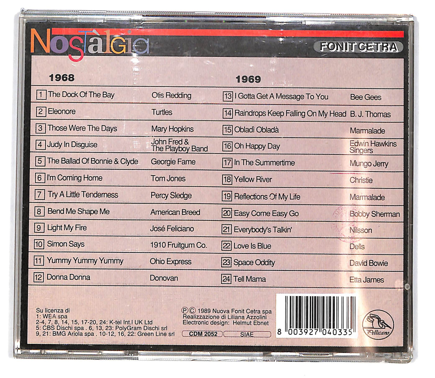EBOND Various - Nostalgia '68 '69 CD CD101122