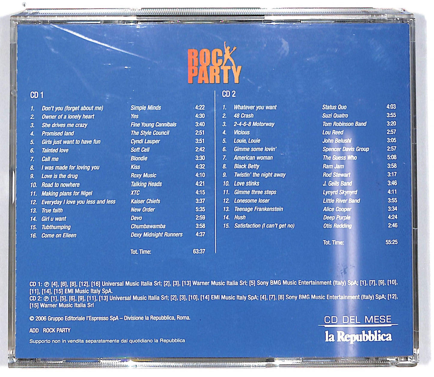 EBOND Various - Rock Party -Del Mese La Repubblica EDITORIALE CD CD101125