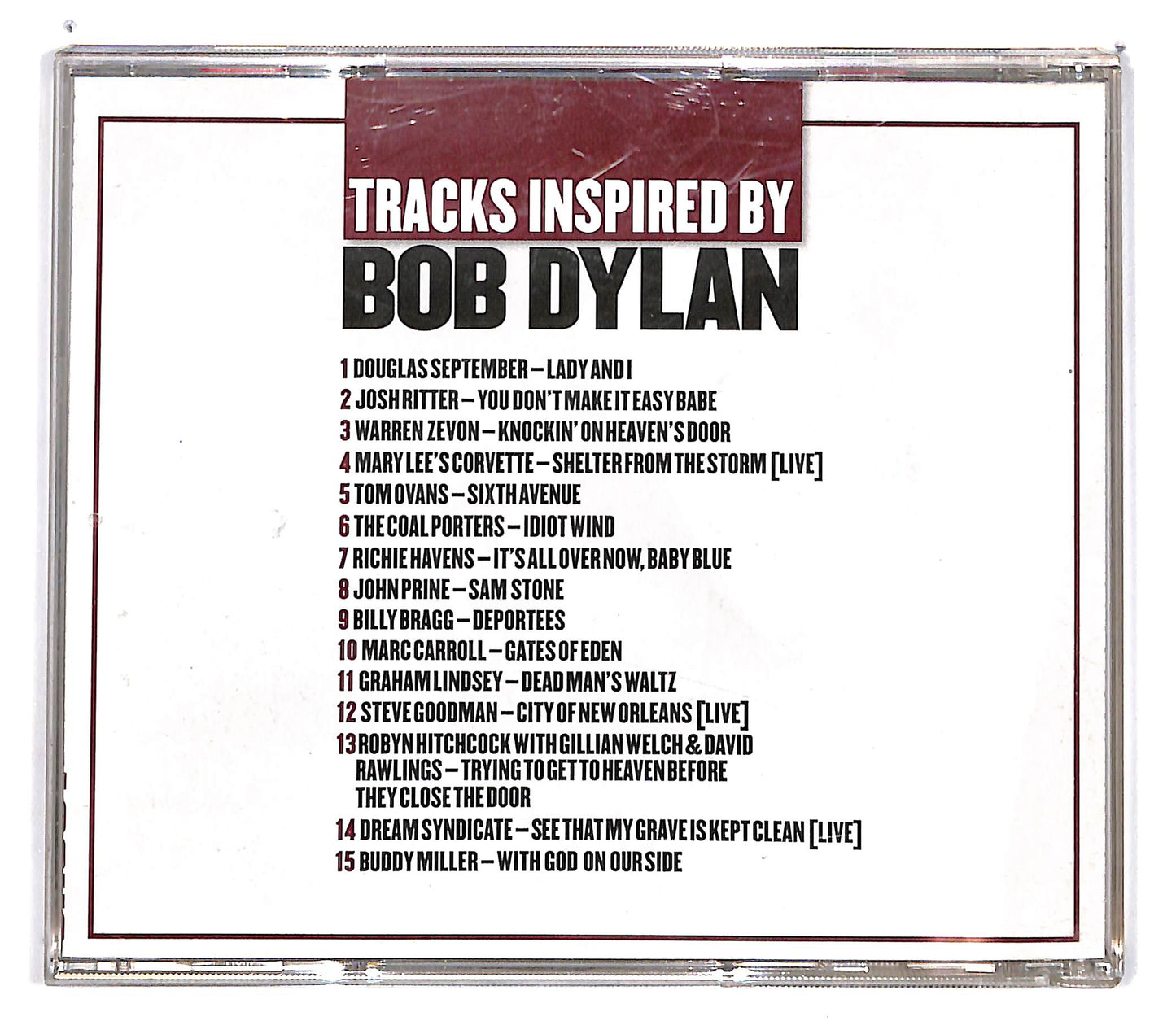EBOND Various - Tracks Inspired By Bob Dylan EDITORIALE CD CD101144