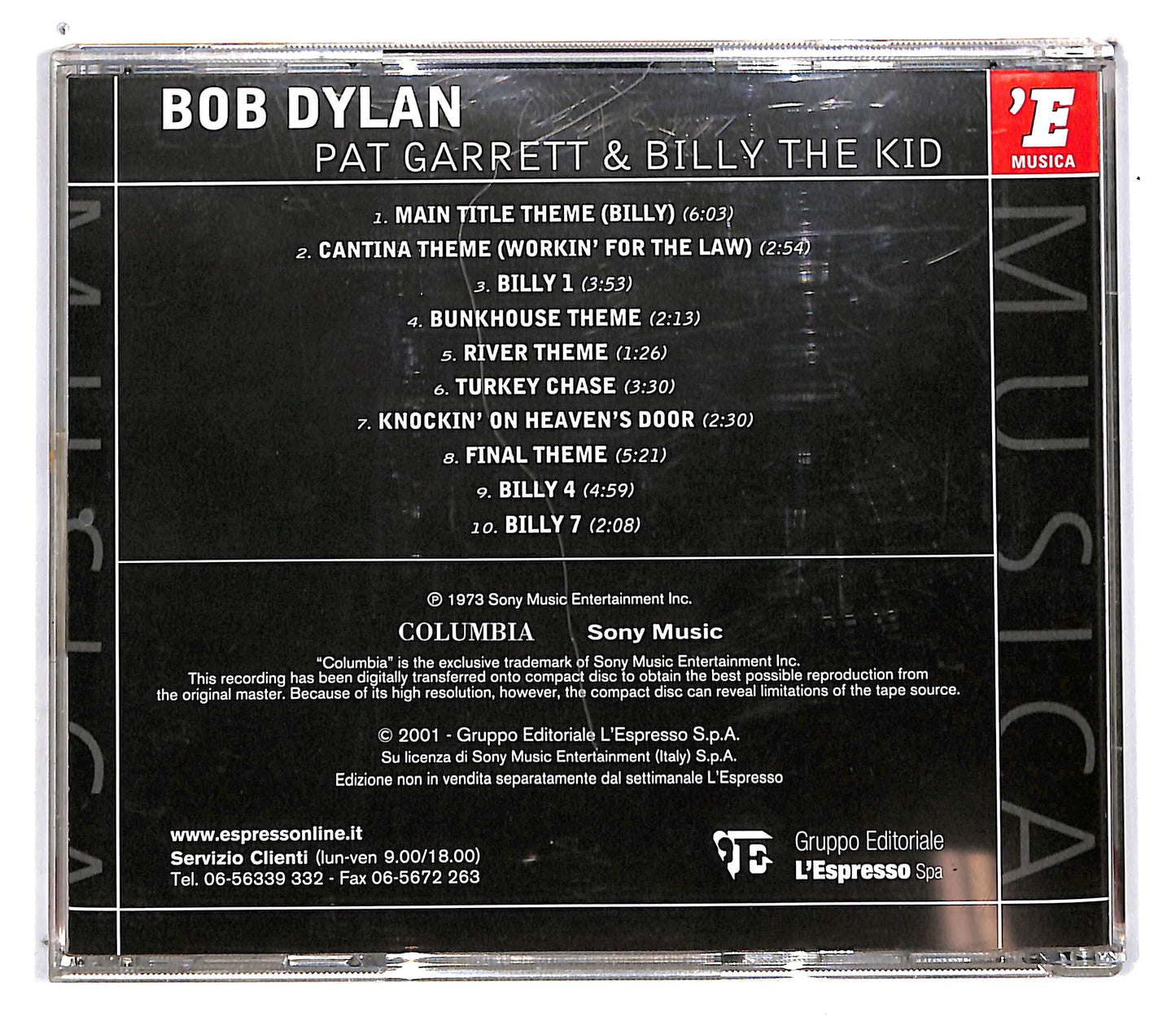 EBOND Bob Dylan - Pat Garrett & Billy The Kid EDITORIALE CD CD101202