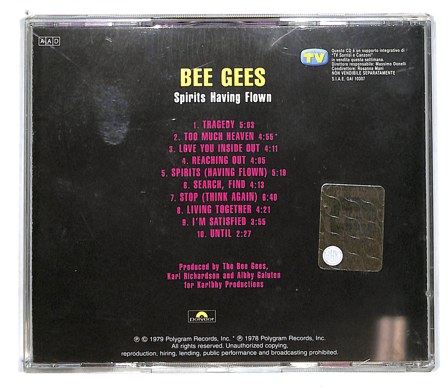 EBOND Bee Gees - Spirits Having Flown EDITORIALE CD CD101239