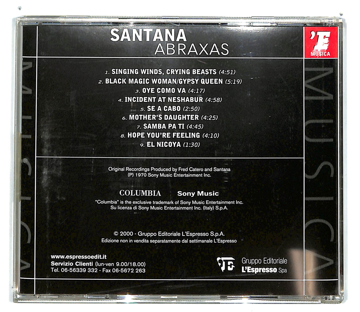EBOND Santana - Abraxas EDITORIALE CD CD101307