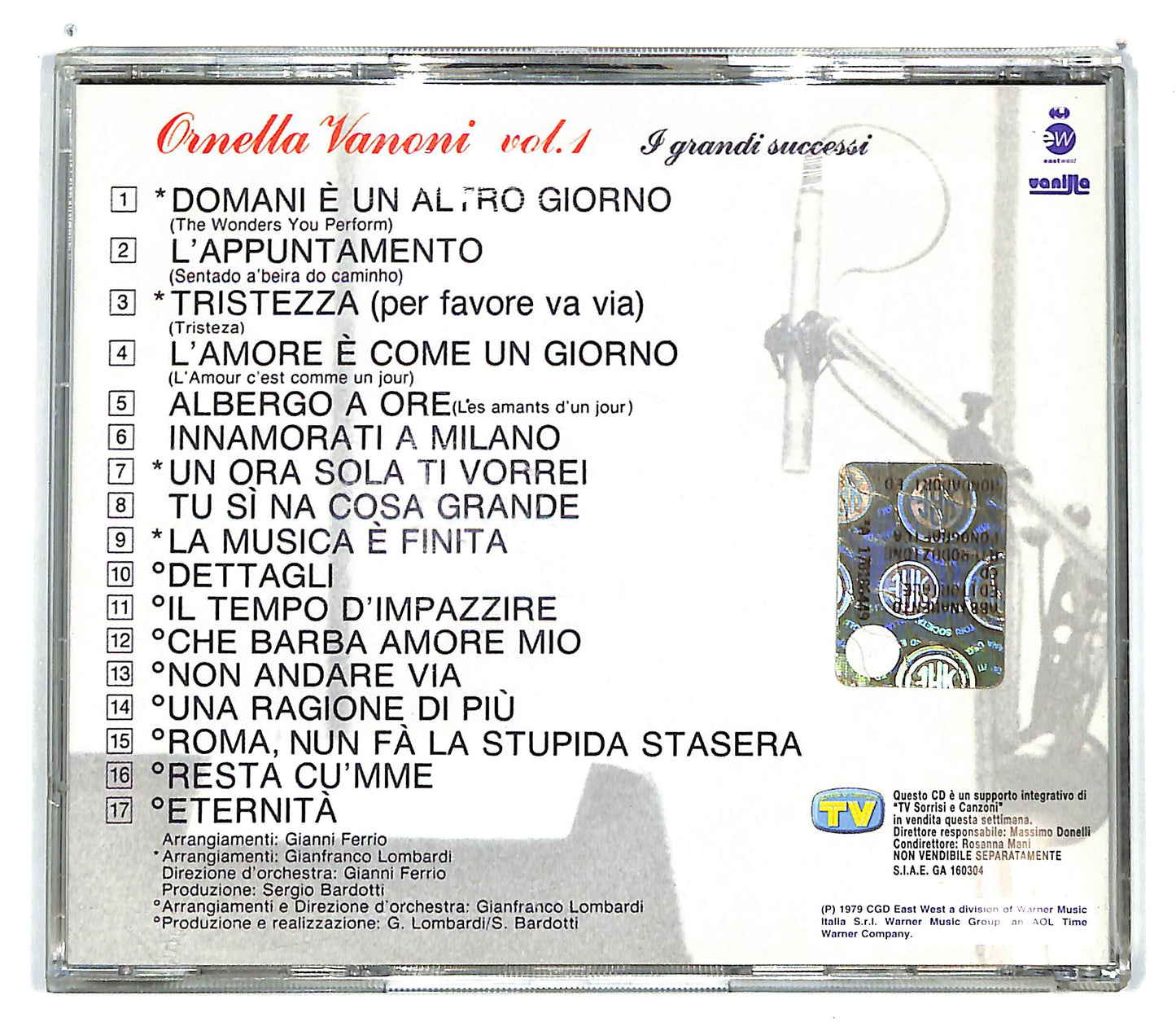 EBOND Ornella Vanoni - Ornella Vanoni Vol.1 - I Grandi Successi CD CD101324