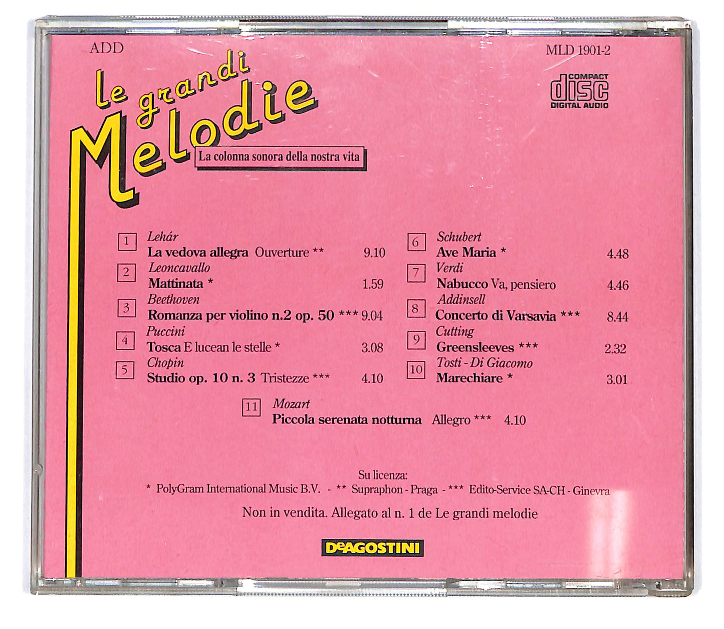 EBOND Various -Le Grandi Melodie vol 1 EDITORIALE CD CD101345