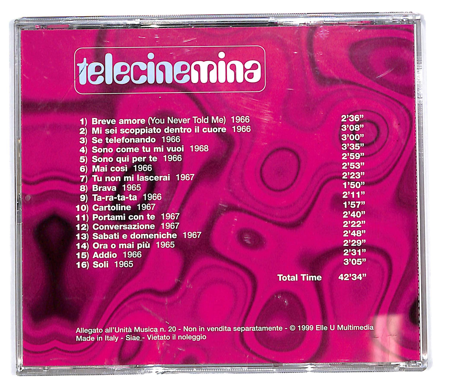 EBOND Mina - Studio Mina 2 - Telecinemina EDITORIALE CD CD101360