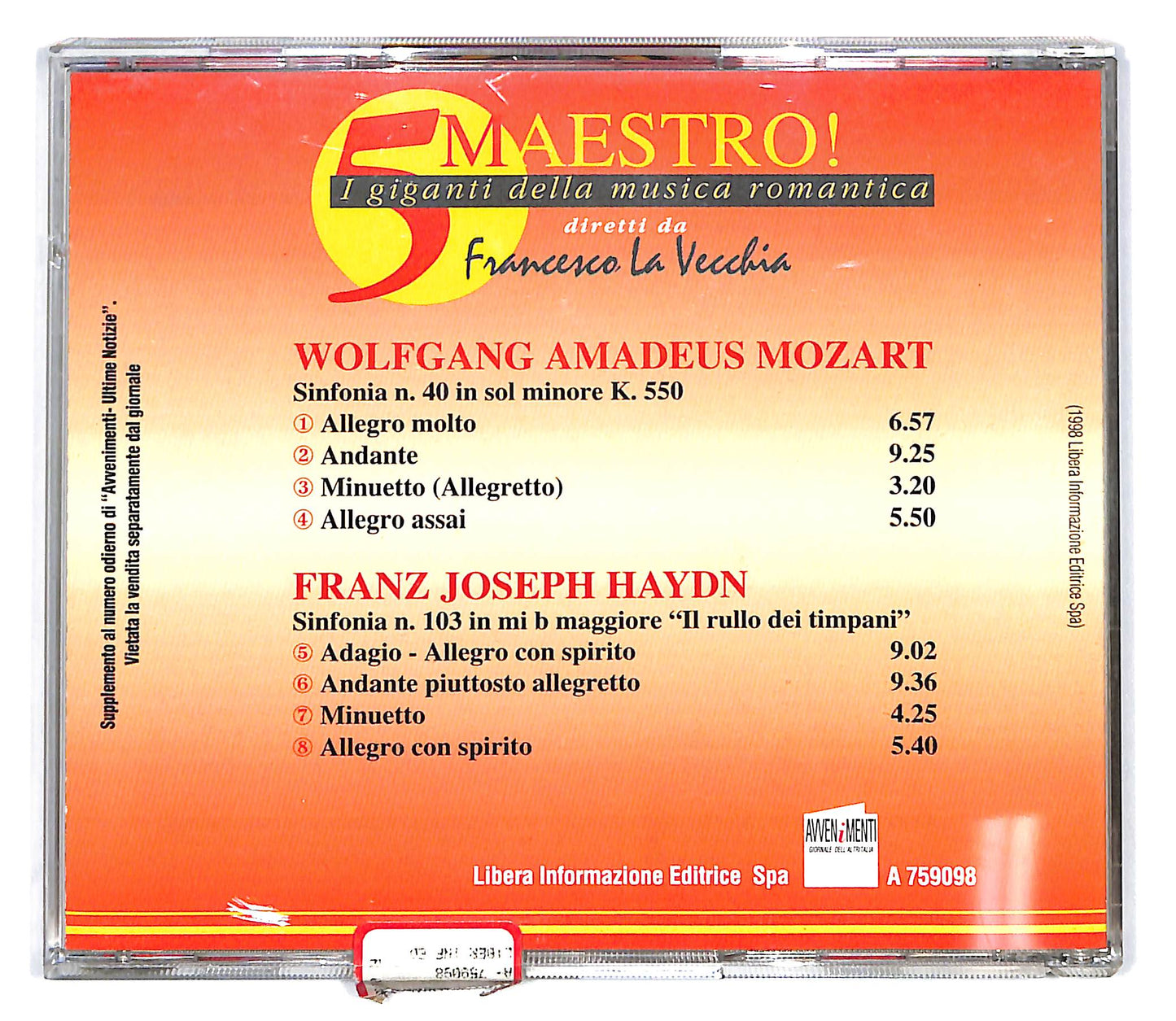 EBOND Various - I giganti della musica romantica vol.5 EDITORIALE CD CD101410