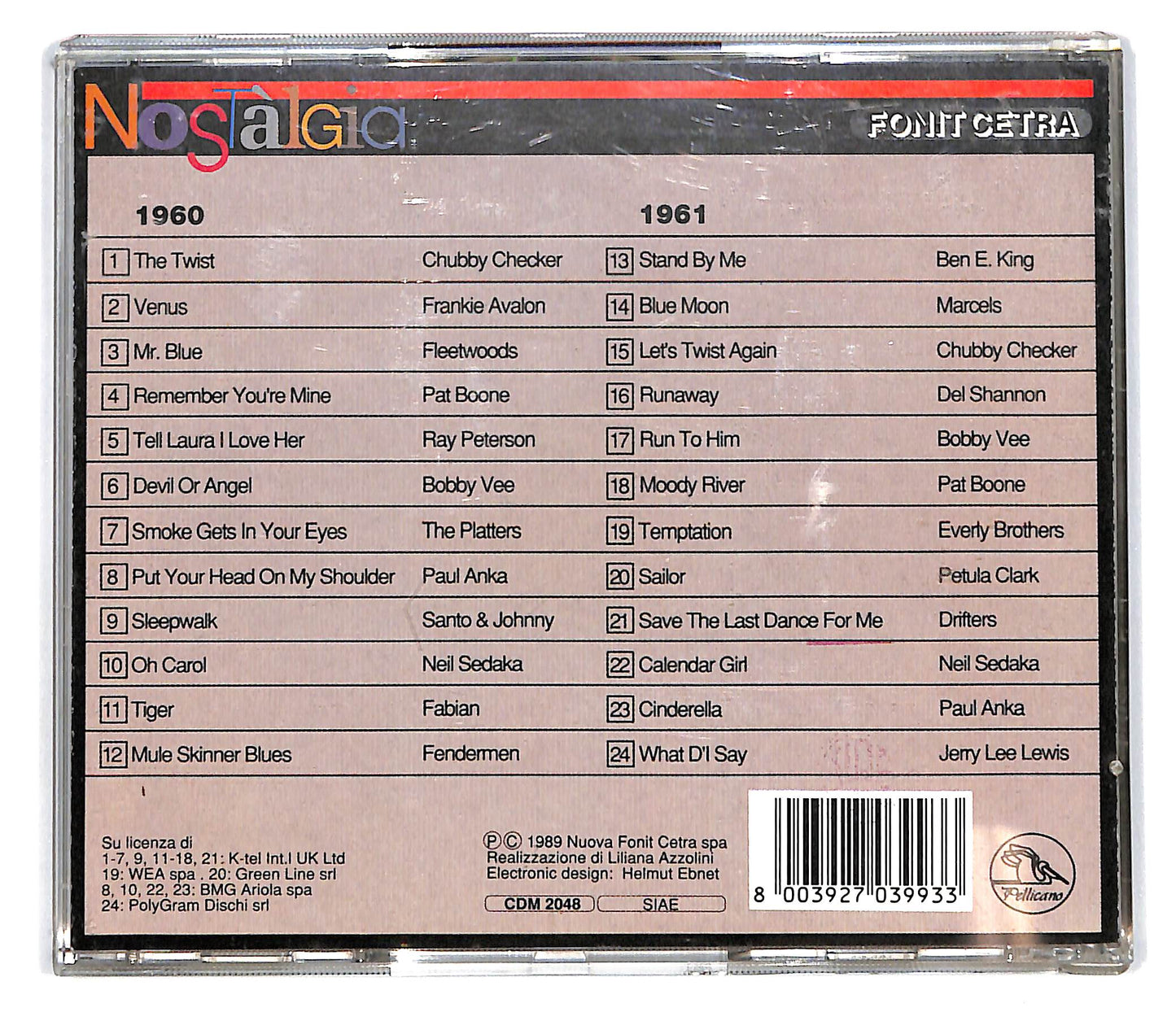 EBOND Various - Nostalgia '60'61 EDITORIALE CD CD101425
