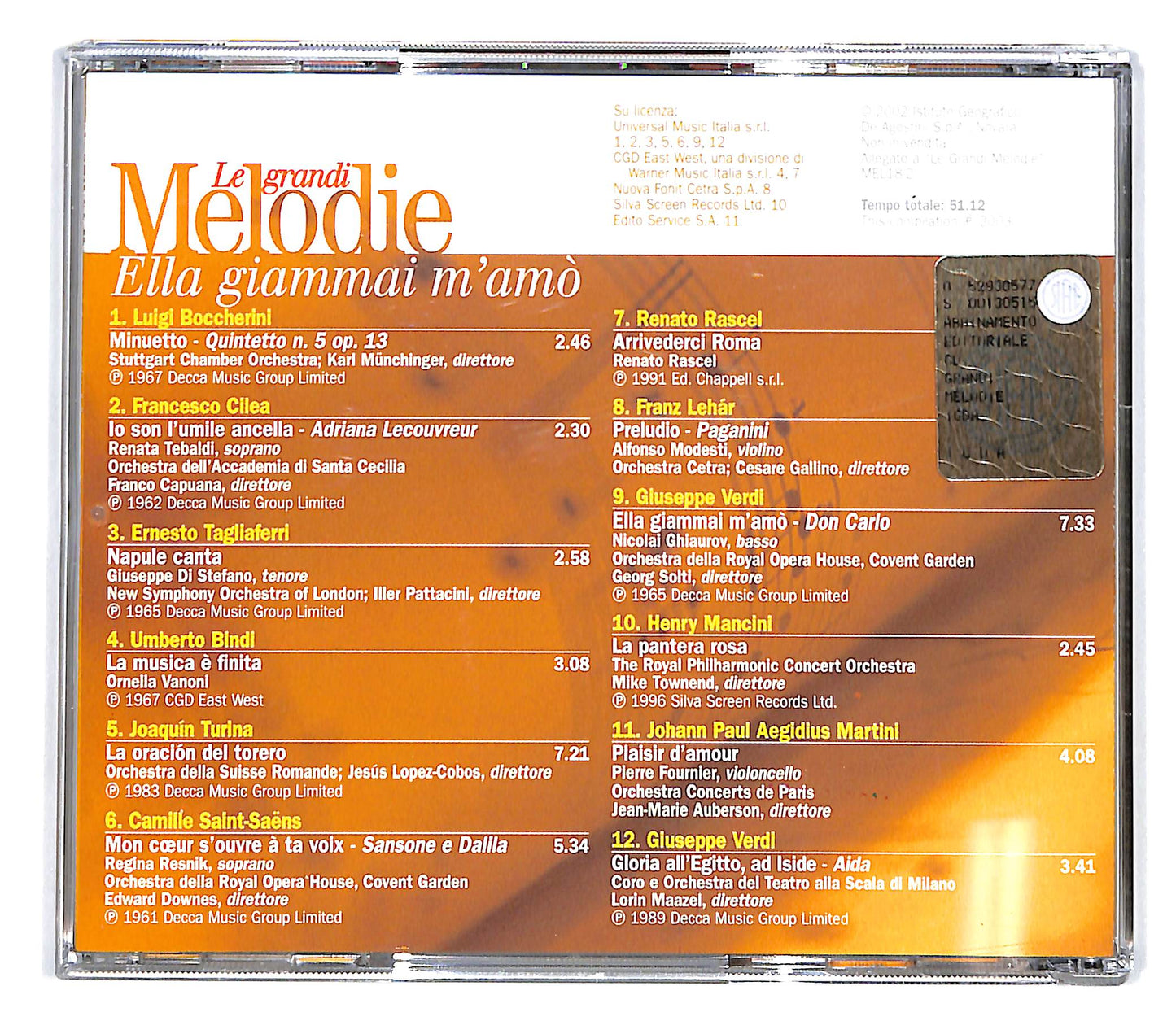 EBOND Various - Ella Giammai m'amo - le grandi Melodie EDITORIALE CD CD101449