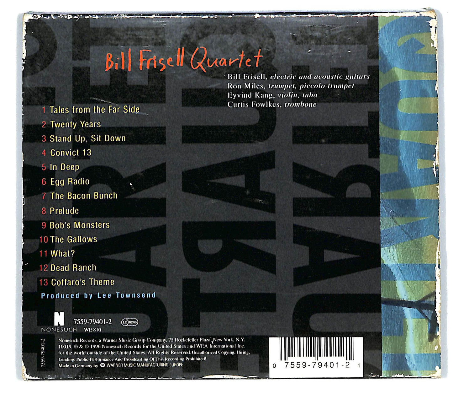 EBOND Bill Frisell - Quartet CD CD101521