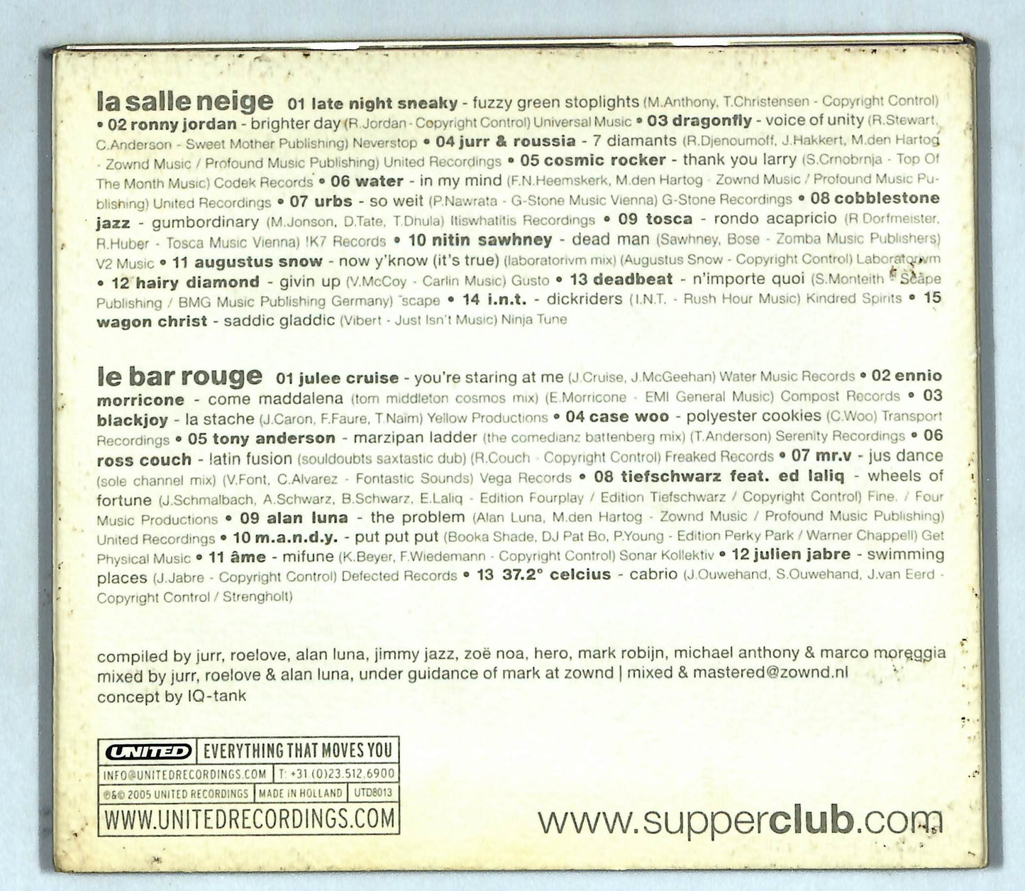 EBOND Various - Supperclub Presents The End( 2 dischi) DIGIPACK CD CD101522