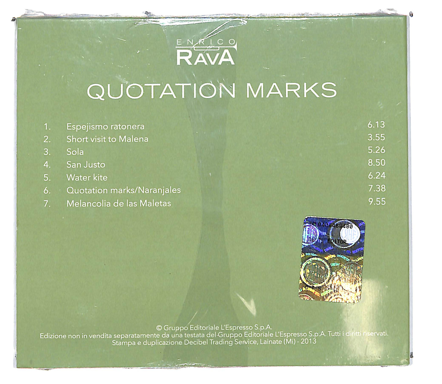 EBOND Enrico Rava - Quotation Marks EDITORIALE DIGIPACK CD CD101624