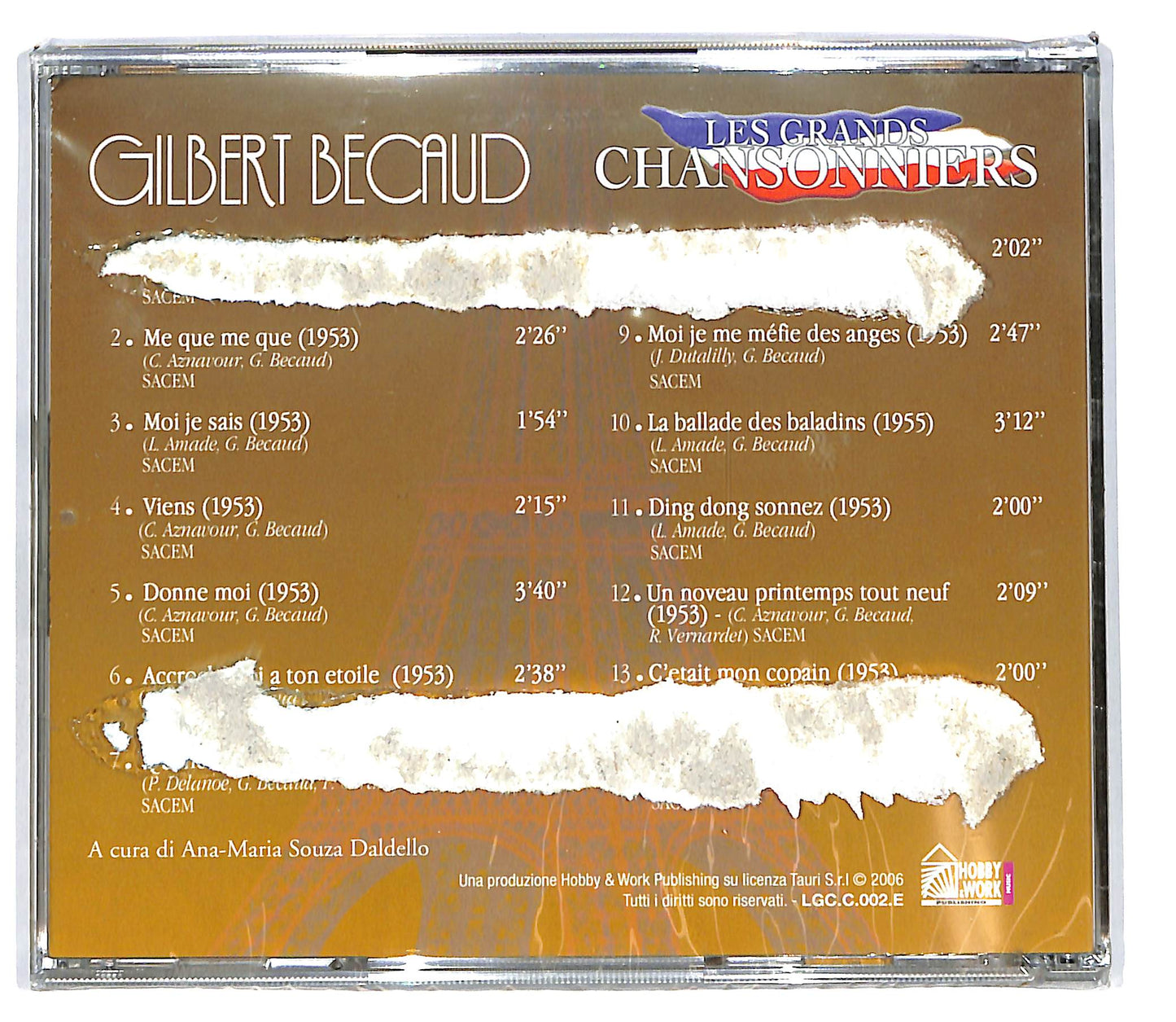 EBOND Gilbert Becaud - Les Grands Chansonniers EDITORIALE CD CD101625