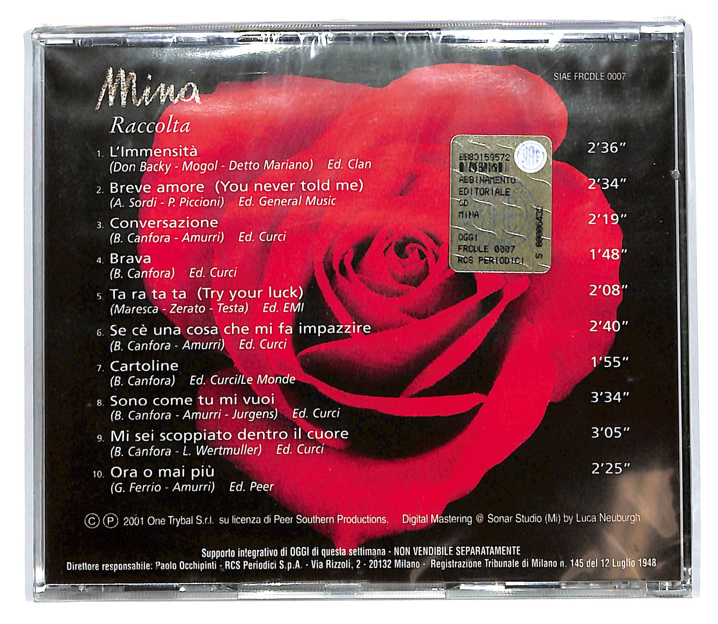 EBOND Mina - Raccolta EDITORIALE CD CD101629