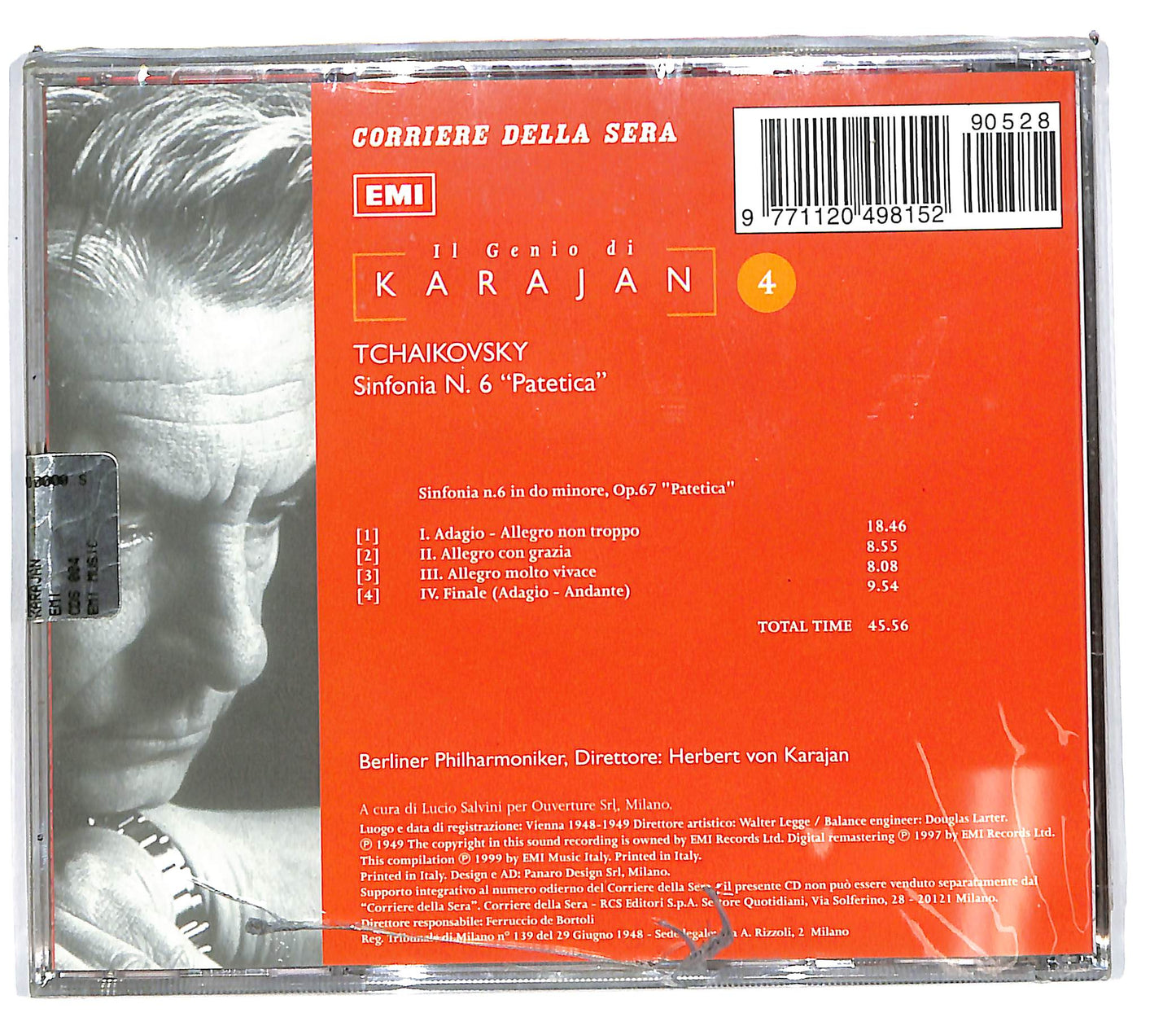 EBOND Il Genio Di Karajan 4 - Tchaikovsky Sinfonia N.6 Patetica CD CD101632