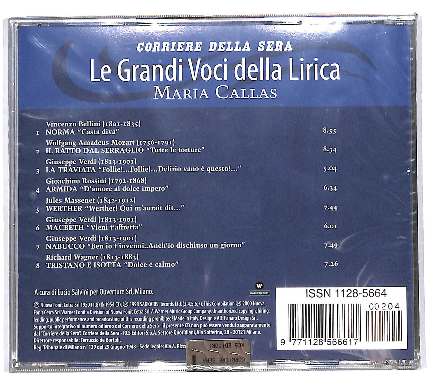 EBOND Maria Callas - Le Grandi Voci Della Lirica Vol. 2 EDITORIALE CD CD101638