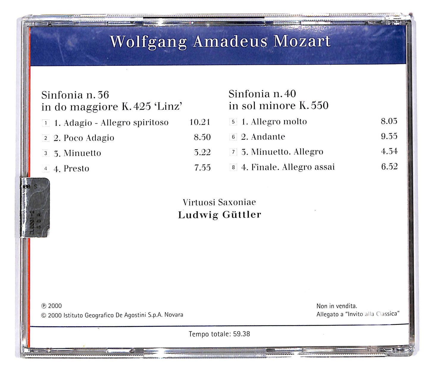 EBOND Mozart - Sinfonie n.36 'Linz' e n.40 EDITORIALE CD CD101660