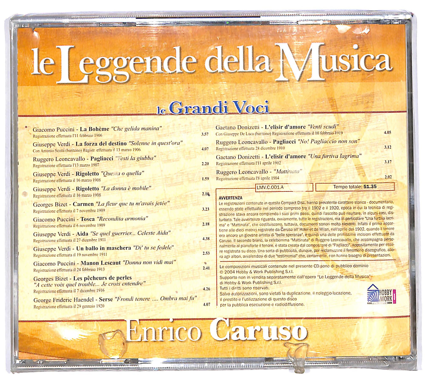 EBOND Le Leggende Della Musica - Enrico Caruso EDITORIALE CD CD101662