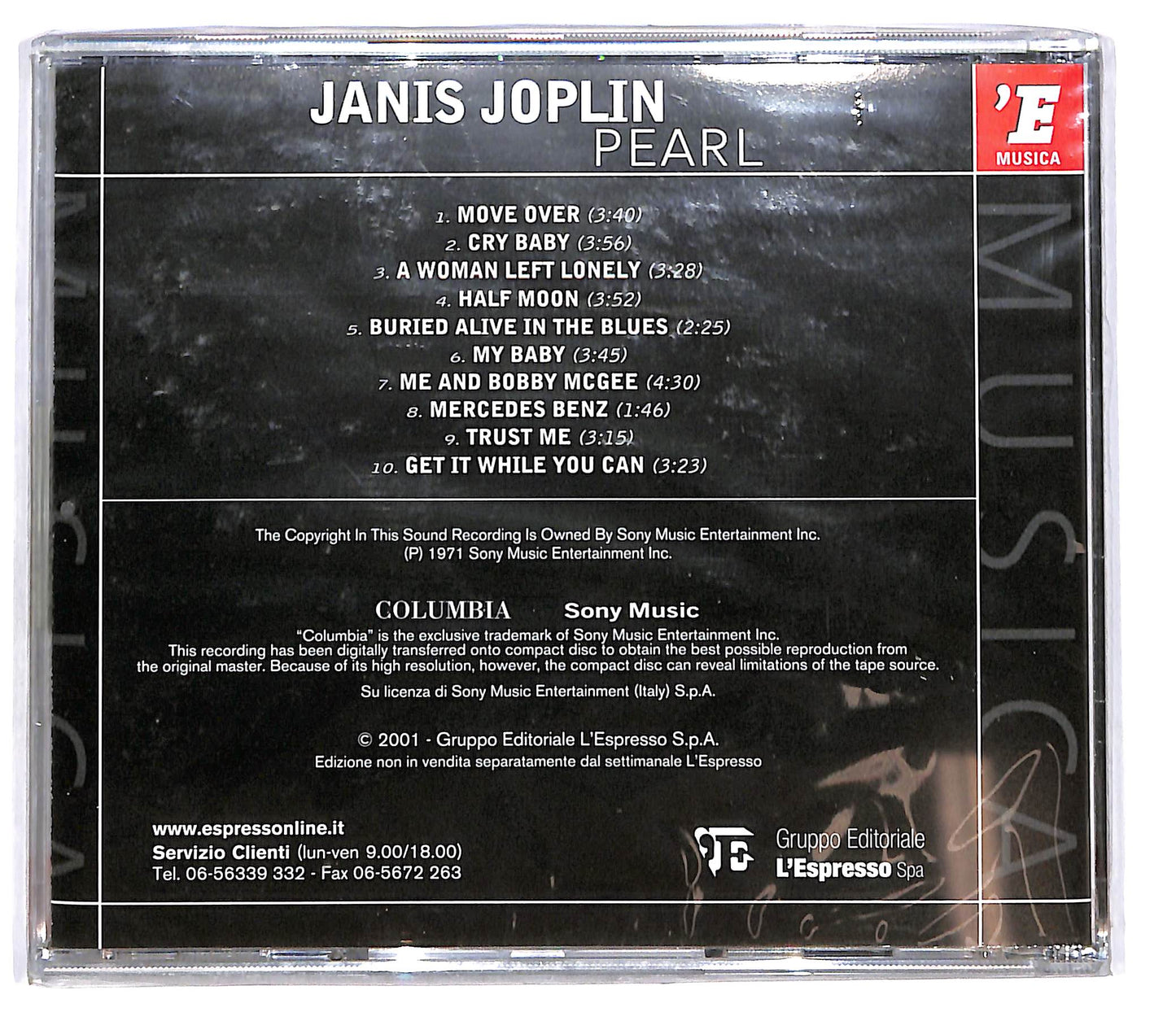 EBOND Janis Joplin - Pearl EDITORIALE CD CD101663