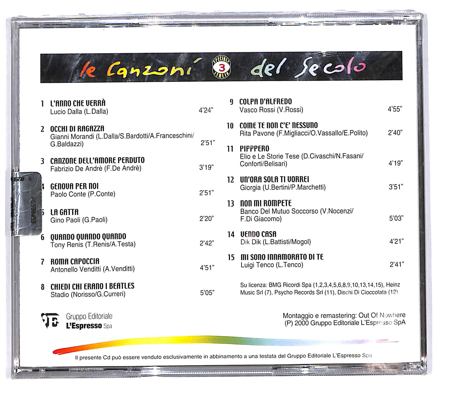 EBOND Various - Le Canzoni Del Secolo Speciale Italia Vol.3 CD CD101664