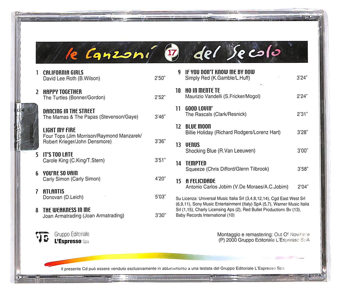 EBOND Various - Le Canzoni Del Secolo 17 EDITORIALE CD CD101729