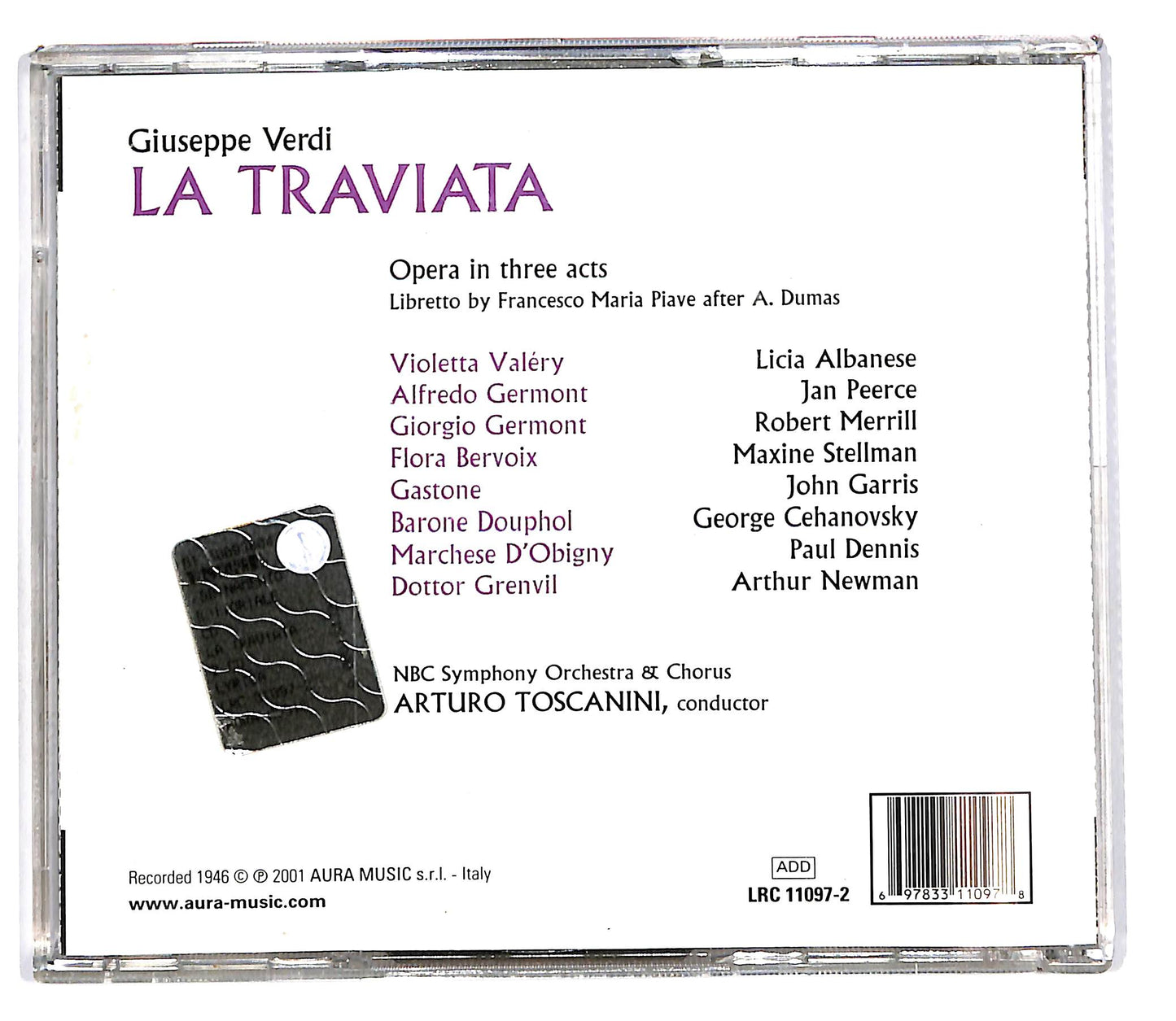 EBOND Verdi Arturo Toscanini - la Traviata ( 2 dischi) EDITORIALE CD CD101749