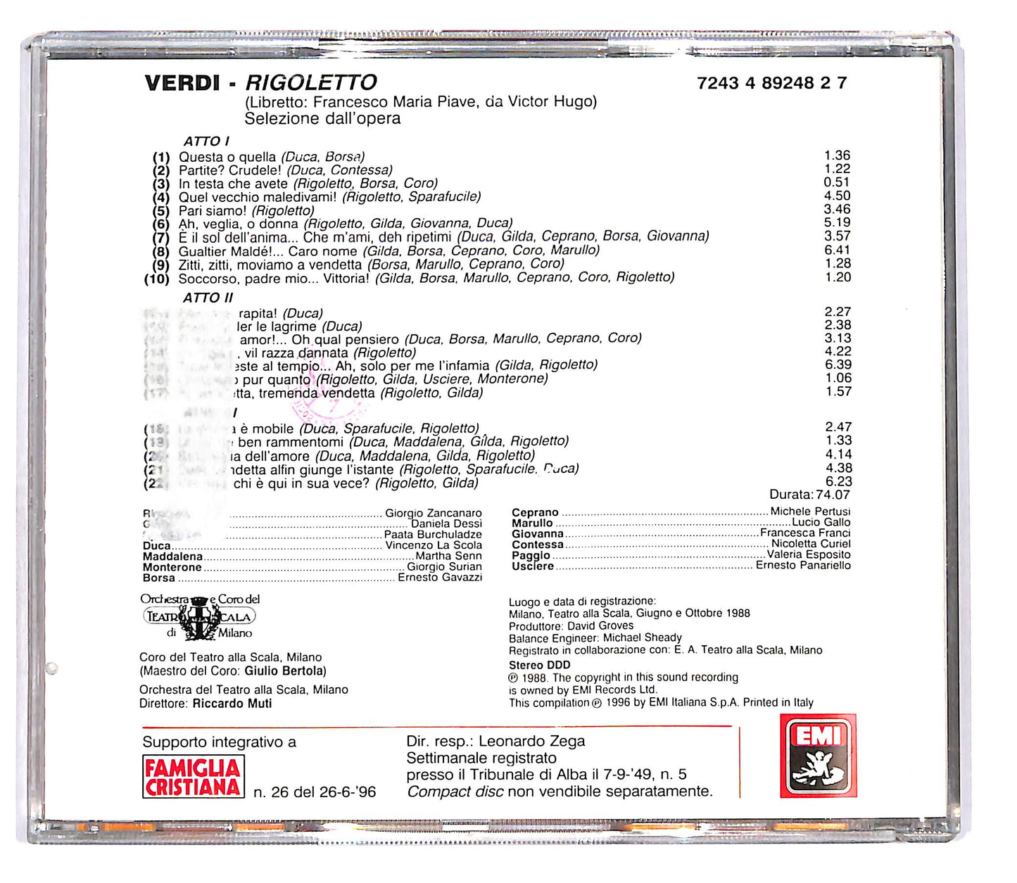 EBOND Verdi - Rigoletto Le Pagine Piu Belle EDITORIALE CD CD101758