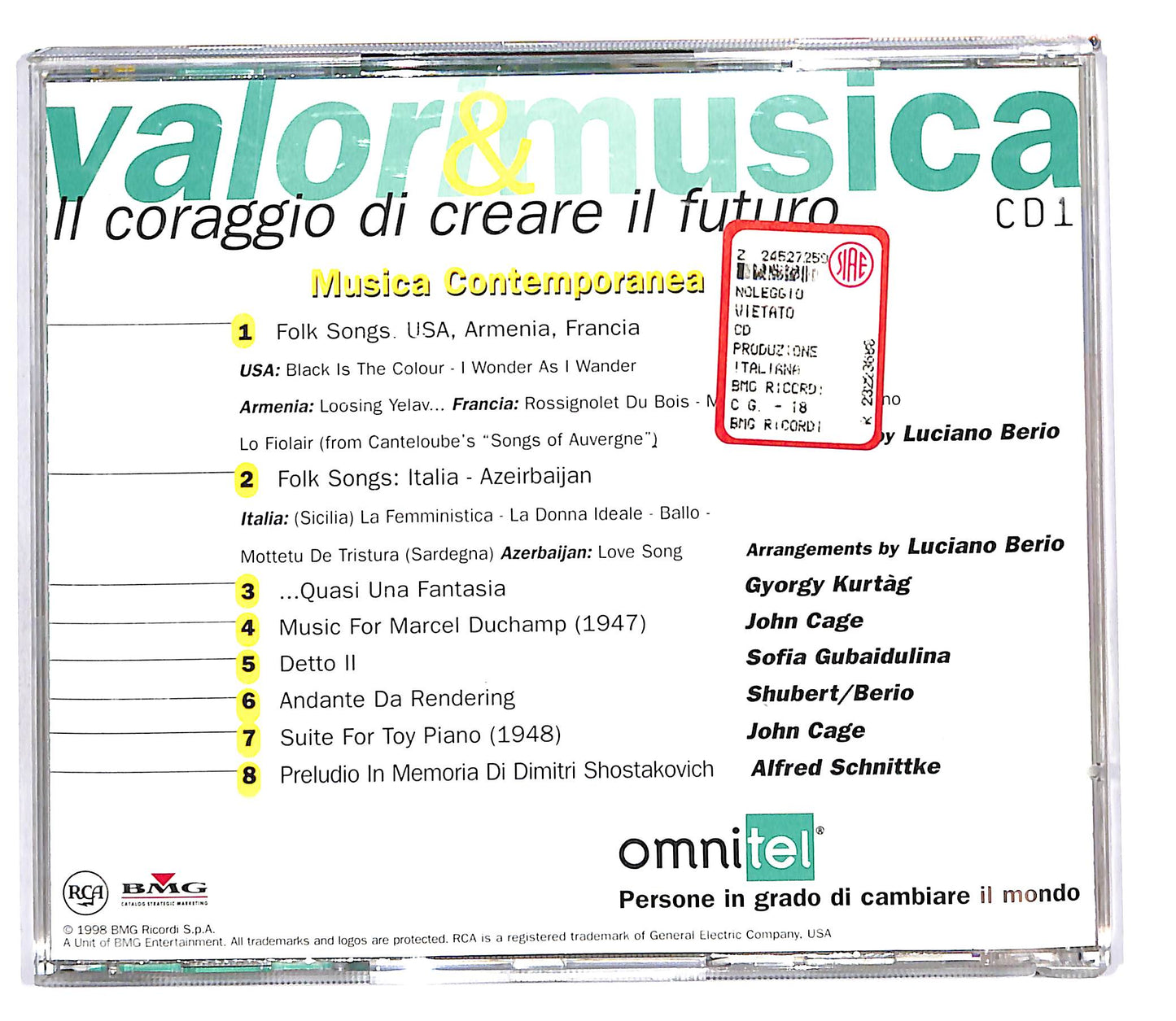 EBOND Various - Valori & Musica il coraggio di creare il futuro vol1 CD CD101760