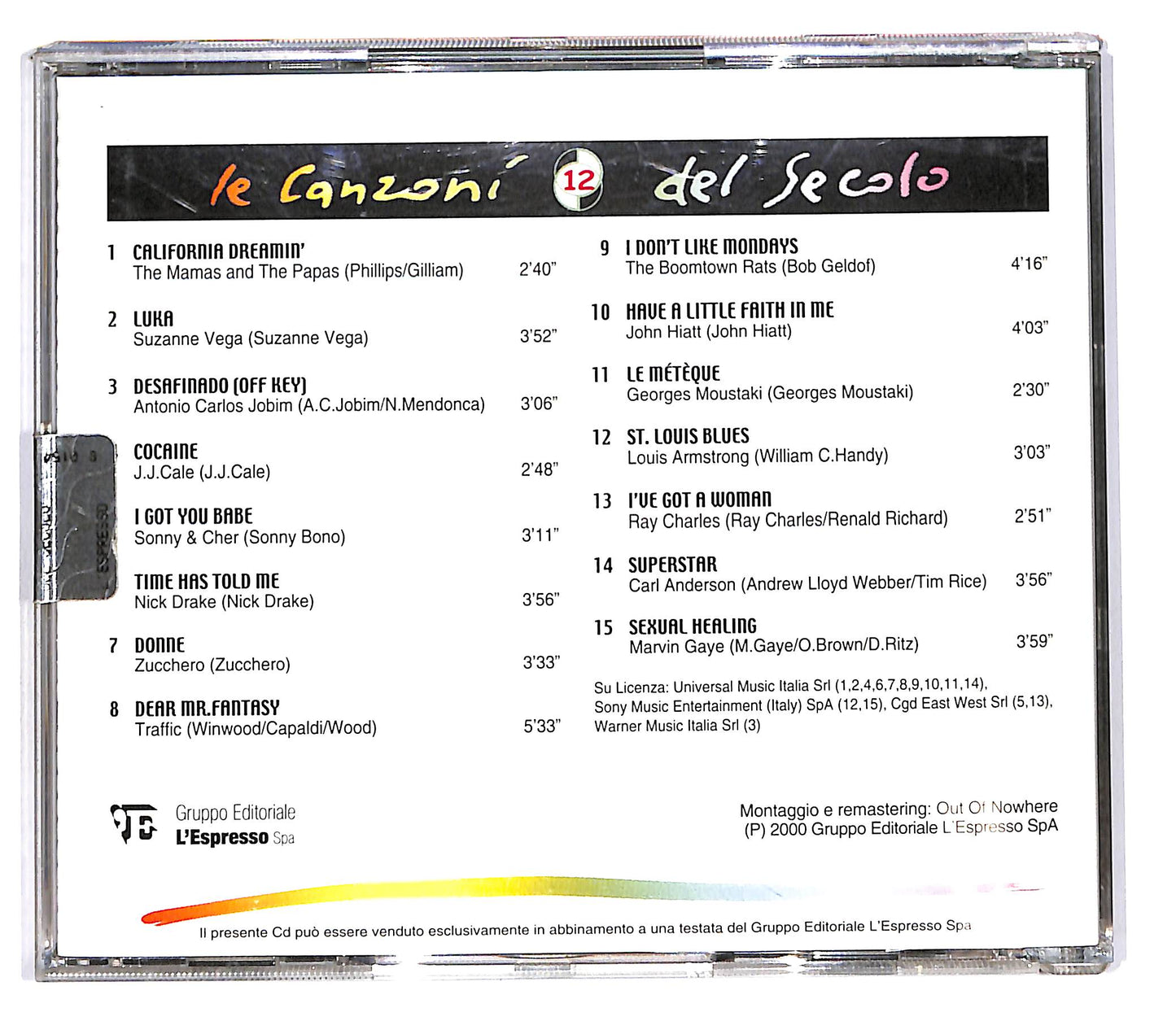 EBOND Various - Le Canzoni Del Secolo 12 EDITORIALE CD CD101765