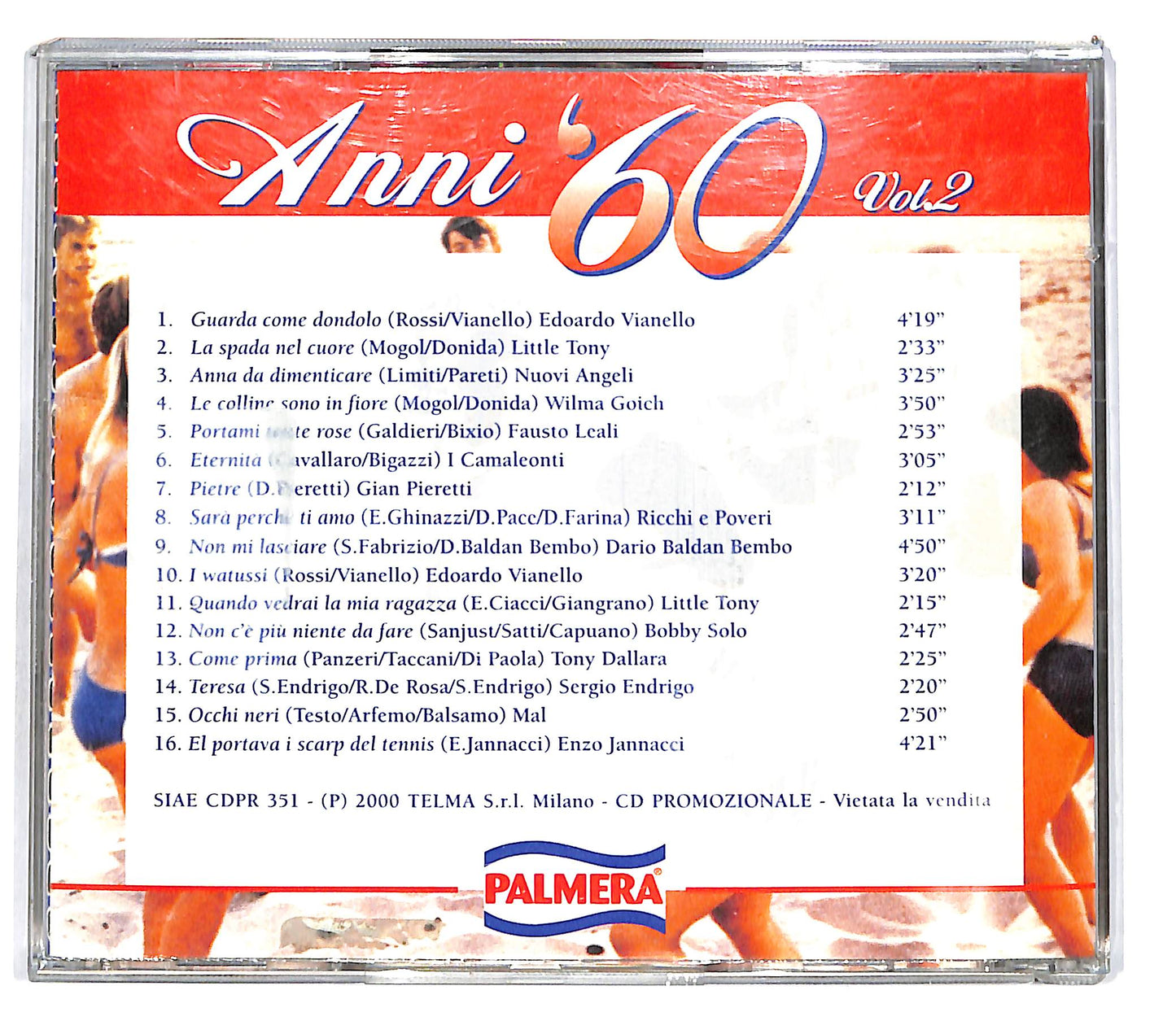 EBOND Various - Palmera Anni '60 Vol.2 EDITORIALE CD CD101811
