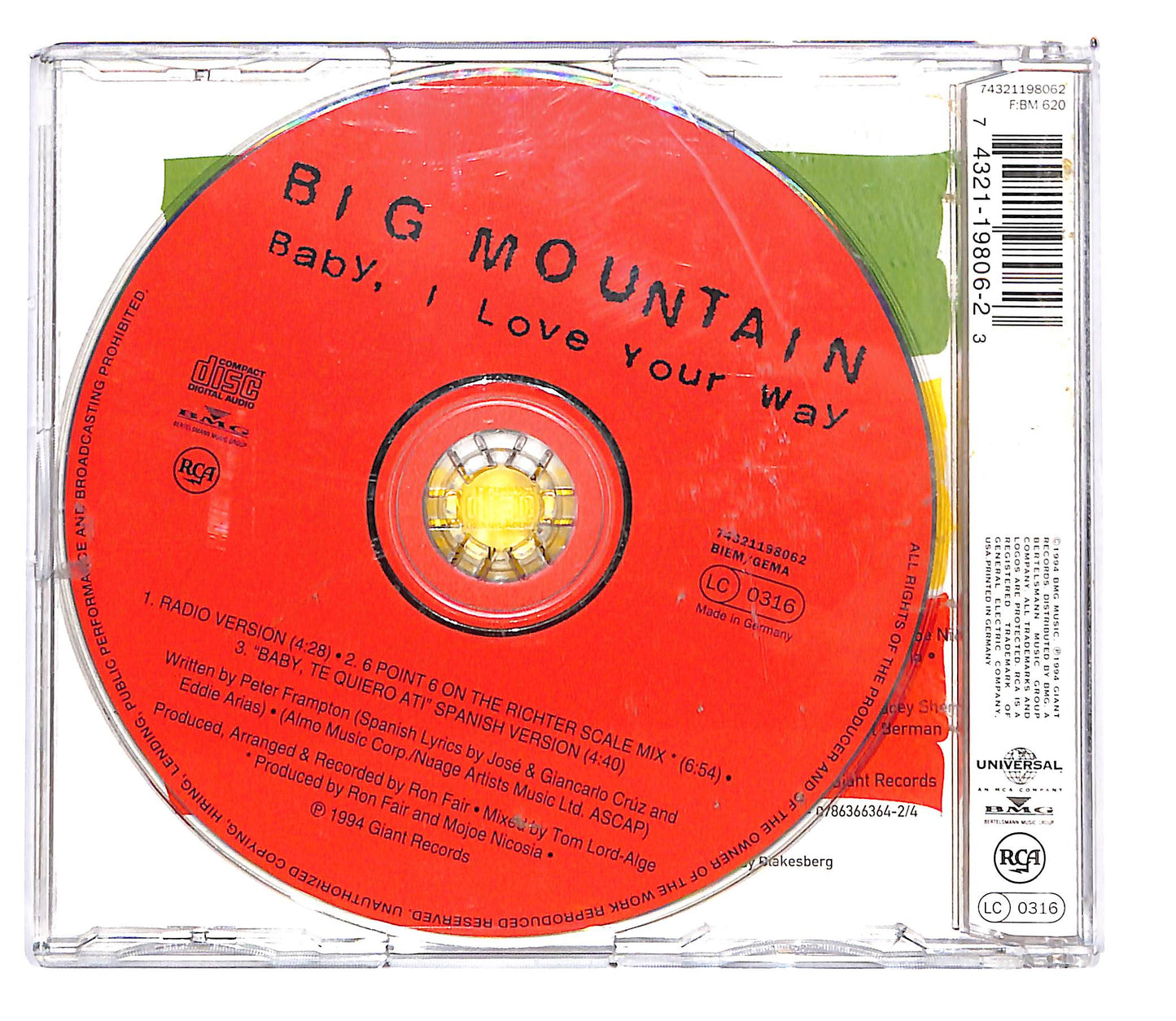 EBOND Big Mountain - Baby I Love Your Way CD CD101864