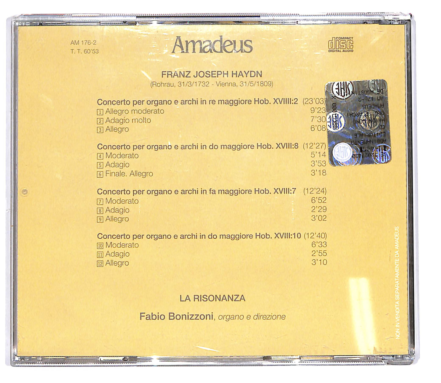 EBOND Haydn - Concerti Per Organo La Risonanza EDITORIALE CD CD101921