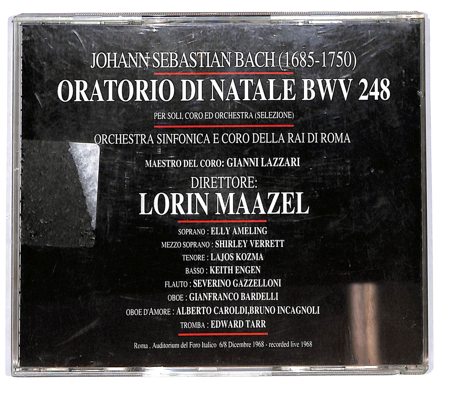 EBOND J.S. Bach - Oratorio di Natale (Selezione) EDITORIALE CD CD101922