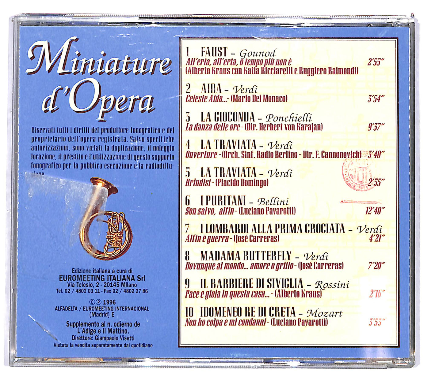 EBOND Various - Miniature D'Opera 2 EDITORIALE CD CD101928