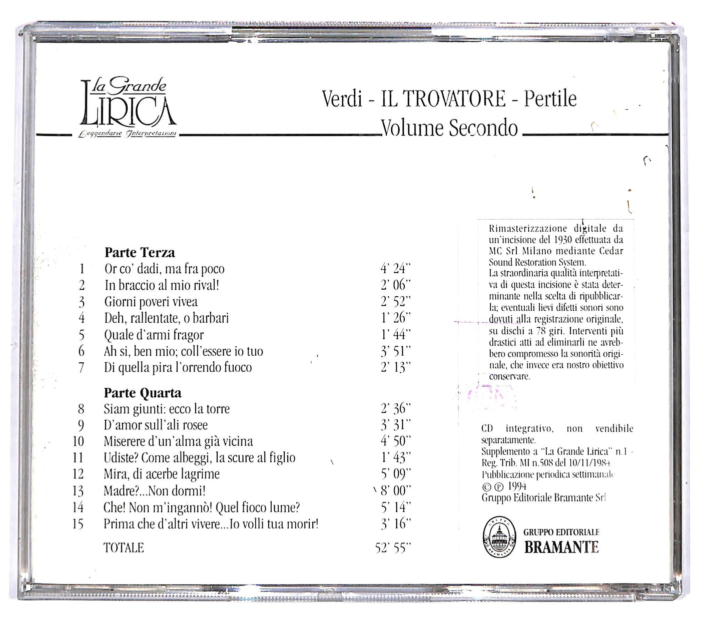 EBOND Verdi - Il Trovatore - Pertile vol.secondo EDITORIALE CD CD101943