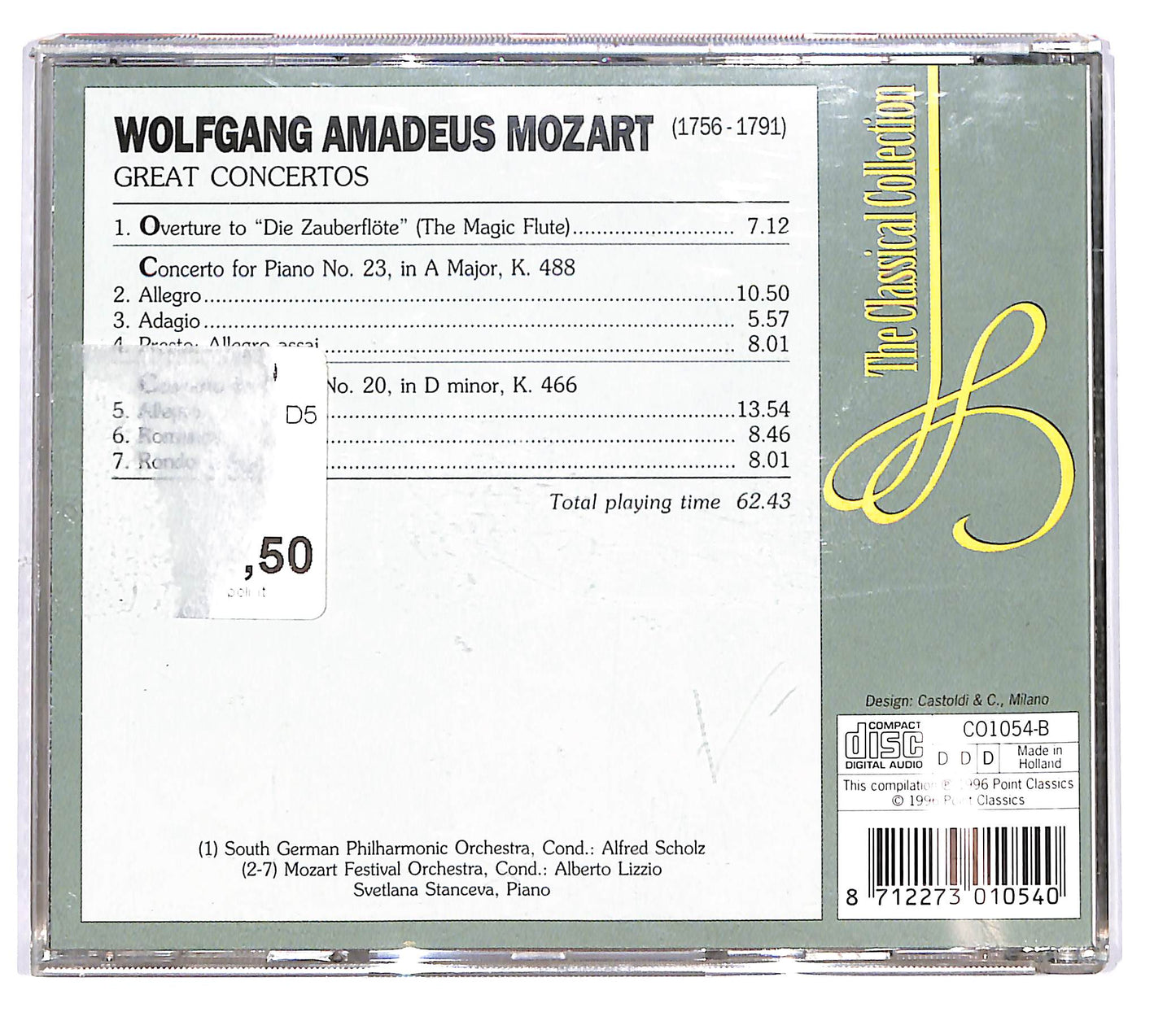 EBOND Mozart - Great Concertos- the classical Collection CD CD102008